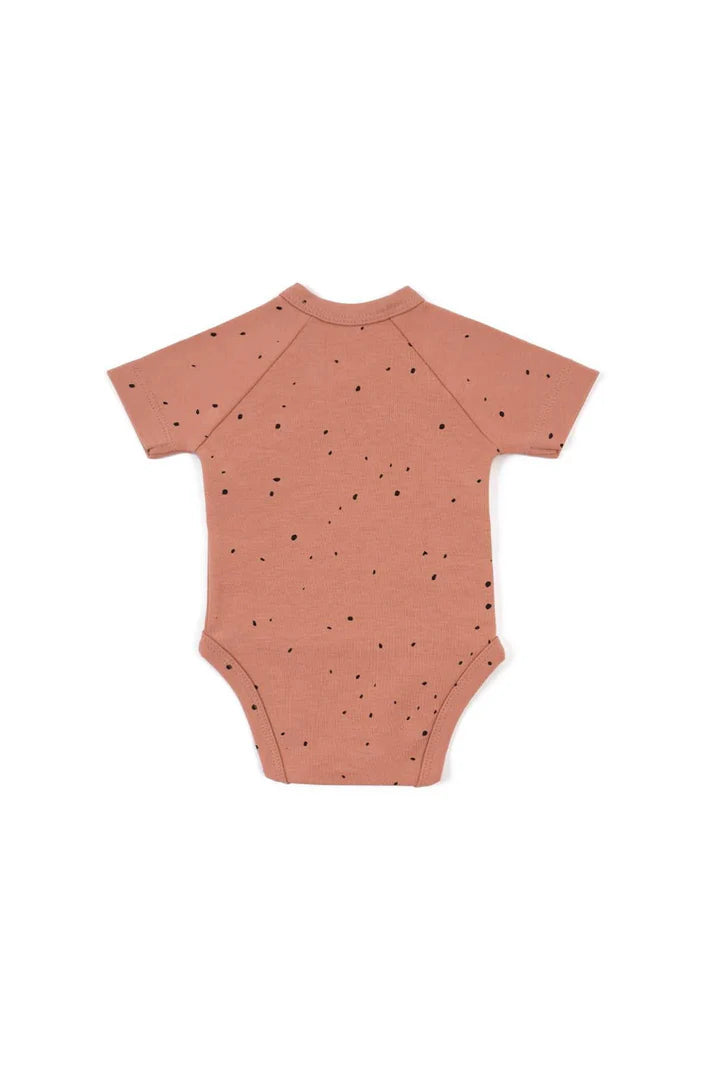 Organic Cotton Short Sleeve Bodysuit - Cosmos Pink