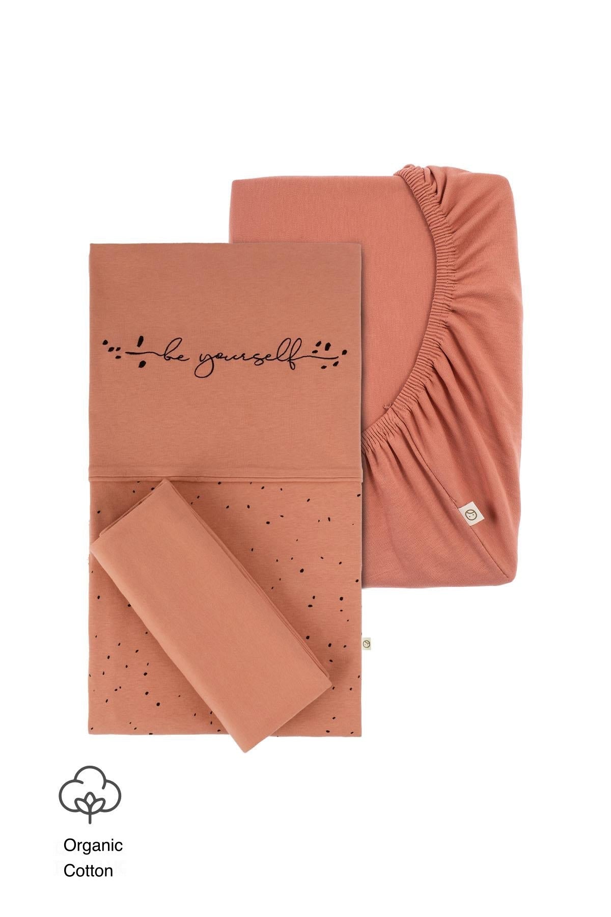 Organic Cotton Bed Set - Pink for Baby | Bed Cover, Pillow Case, Bed Sheet
