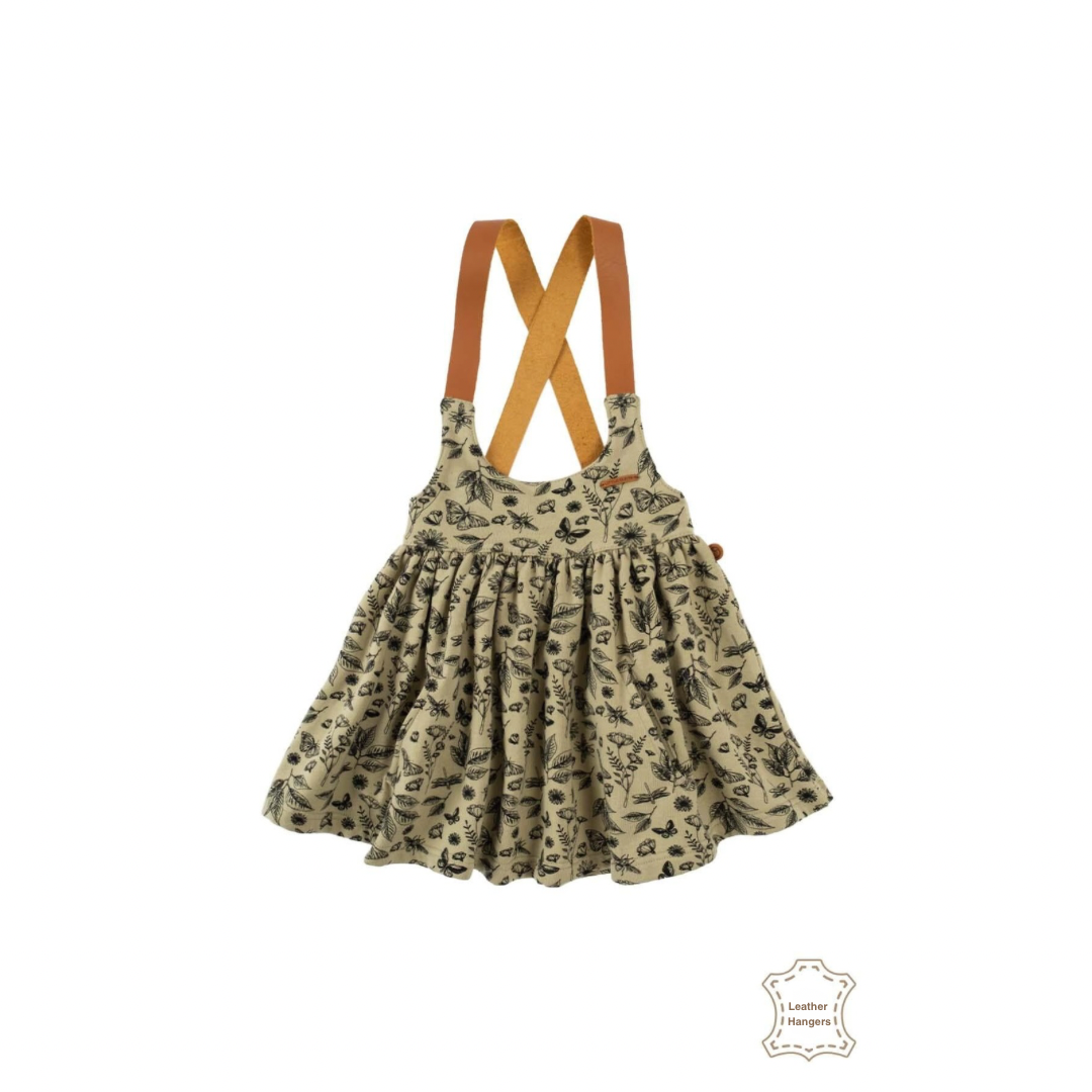 Organic Cotton Gilet Dress - Khaki | Soft, Versatile, and Stylish