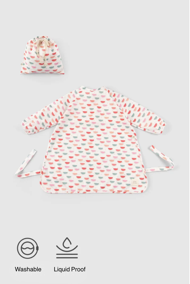 Liquid Proof Smock Bib - Watermelon