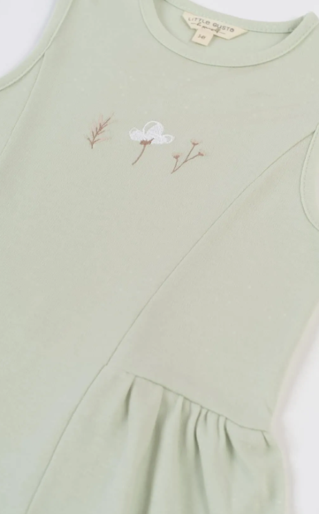 Bamboo Ruffled Blouse - Green | Soft, Elegant & Eco-Friendly