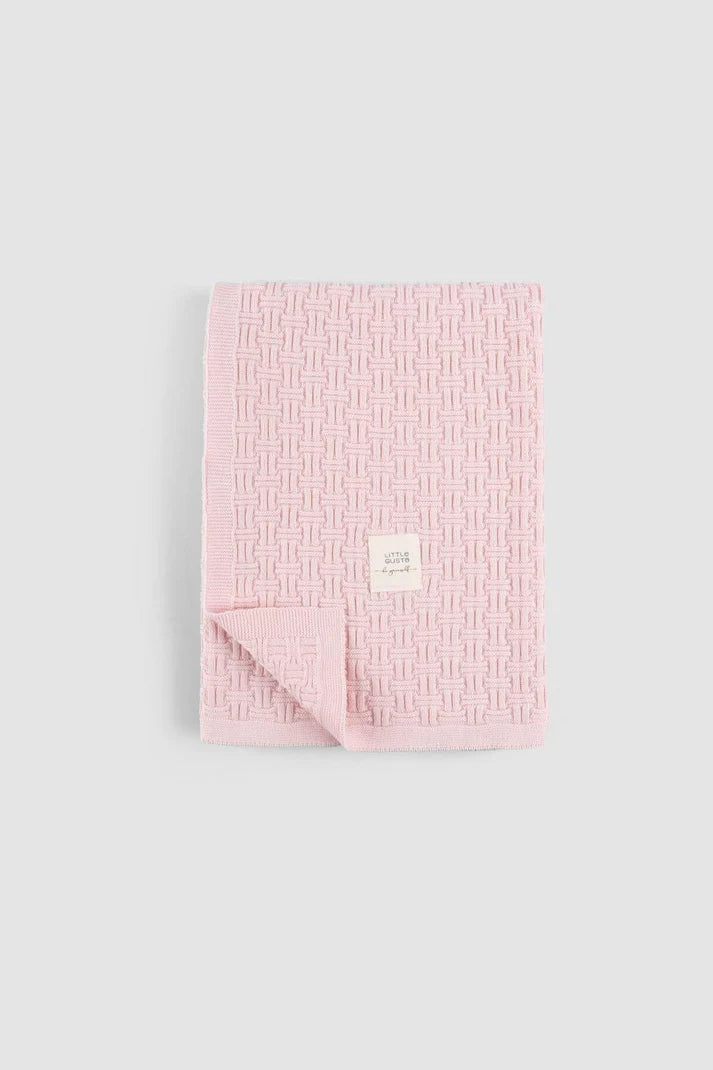 Knitted Baby Blanket - Pink