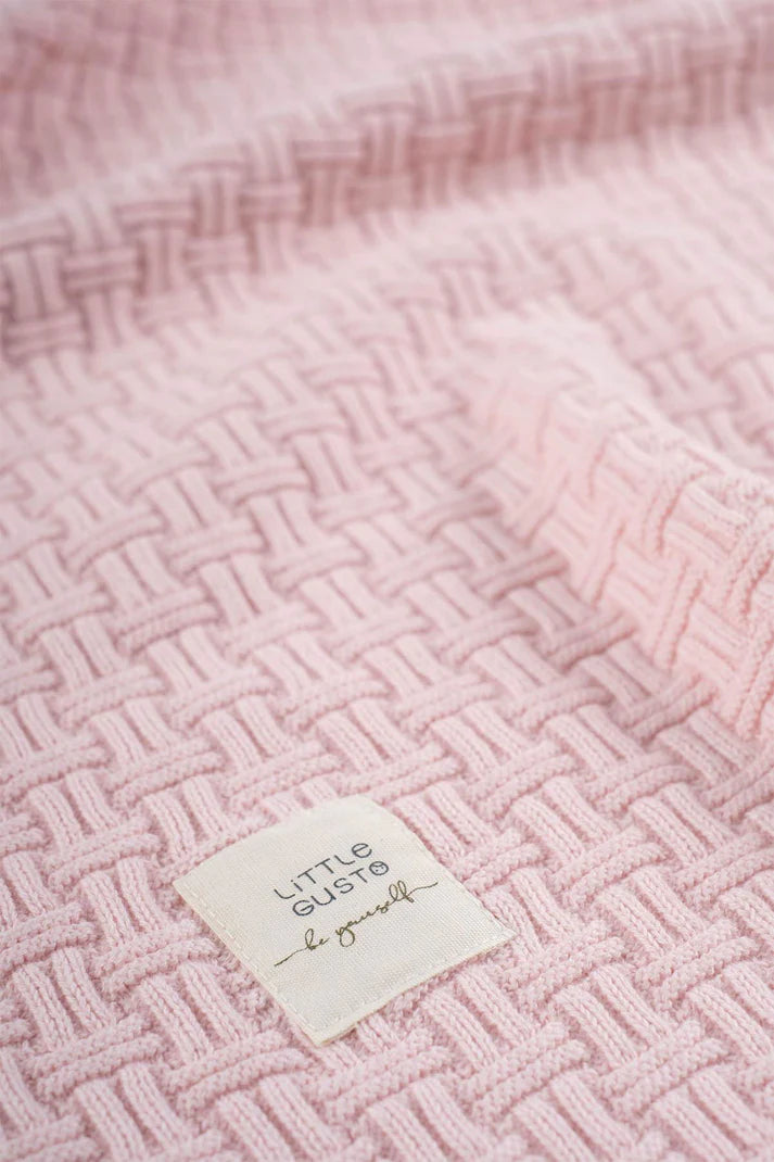 Knitted Baby Blanket - Pink