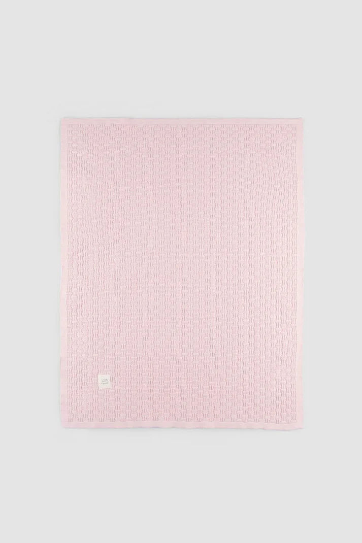 Knitted Baby Blanket - Pink
