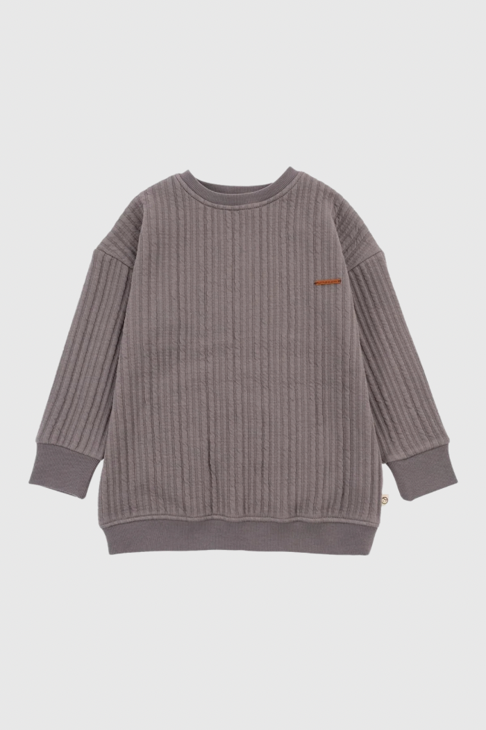 Organic Cotton Oversized Sweatshirt - Grey