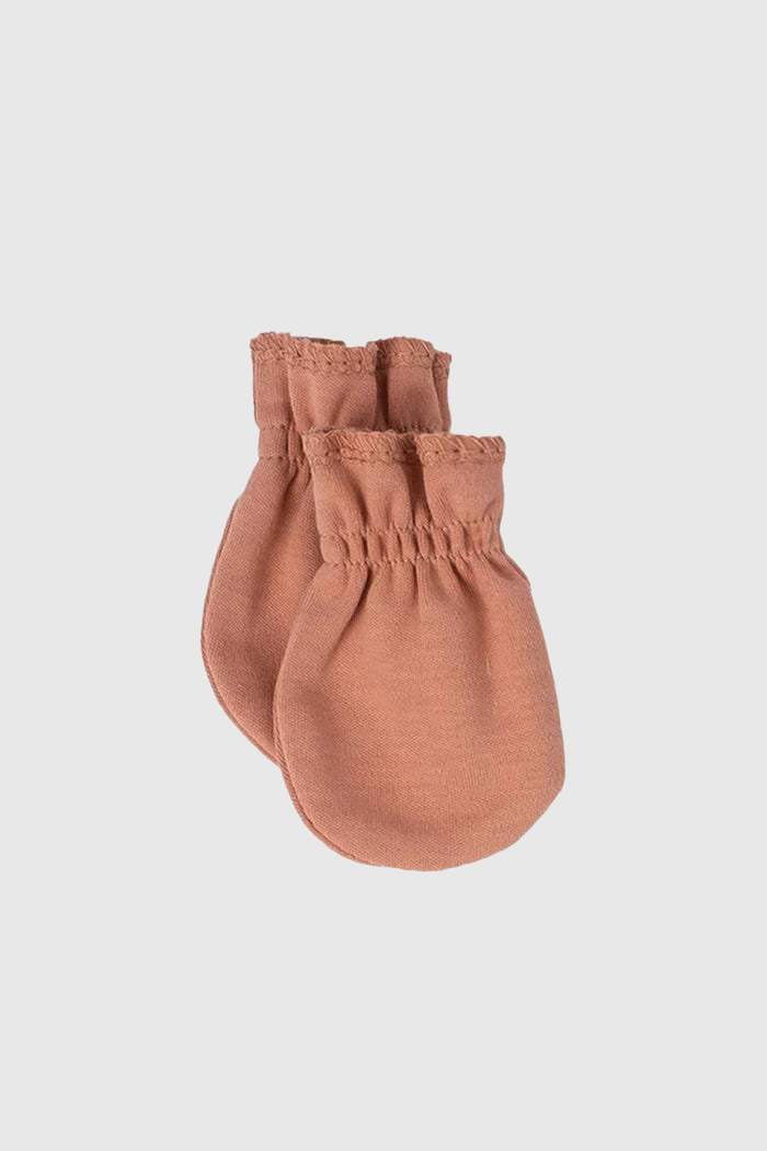 Organic Cotton Pink Newborn Gloves