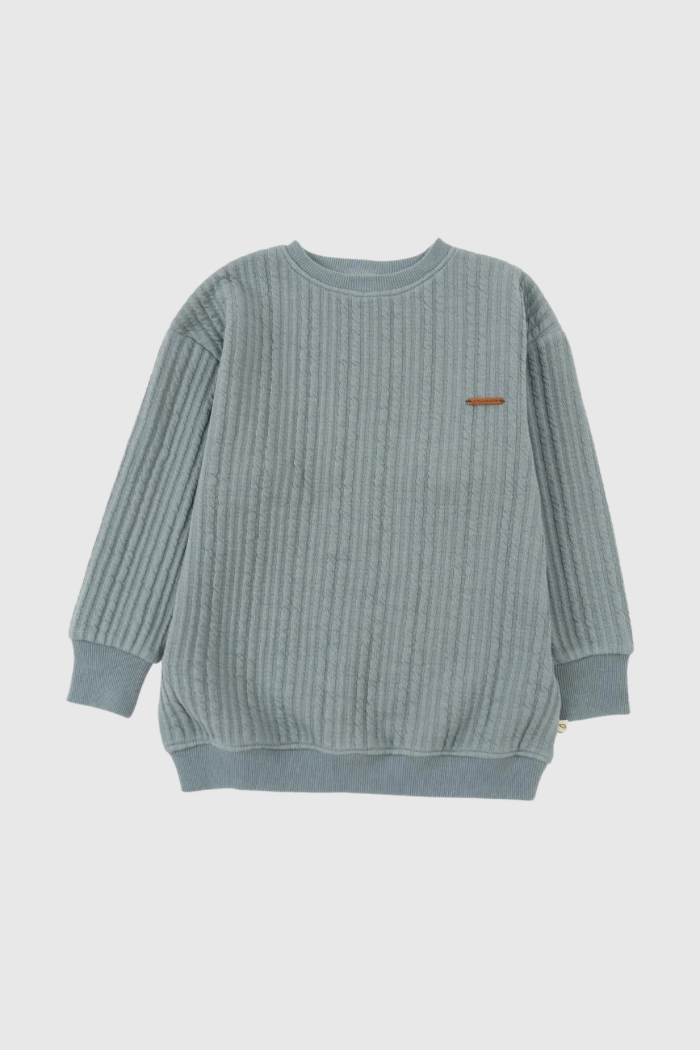 Organic Cotton Oversized Sweatshirt - Light Blue