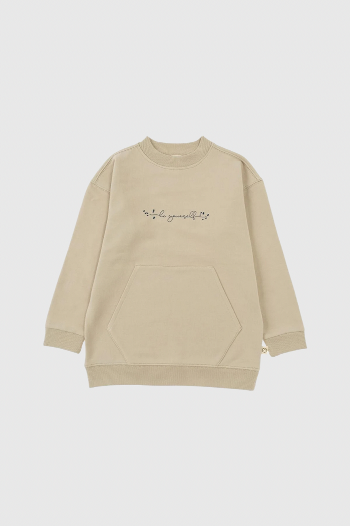 Organic Cotton Sweatshirt - Beige ( Be Yourself )