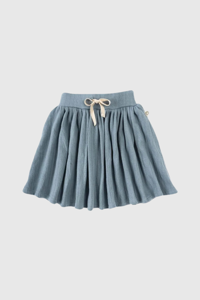 Organic Cotton Mini Skirt - Light Blue