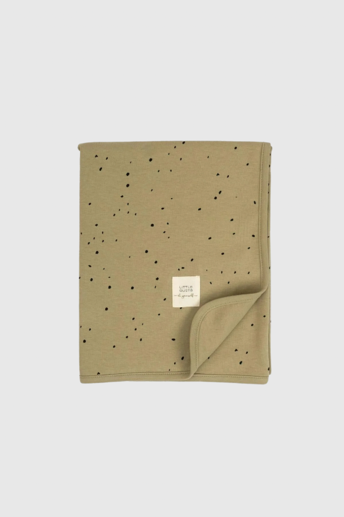 Organic Cotton Double Layer Baby Blanket - Cosmos Khaki