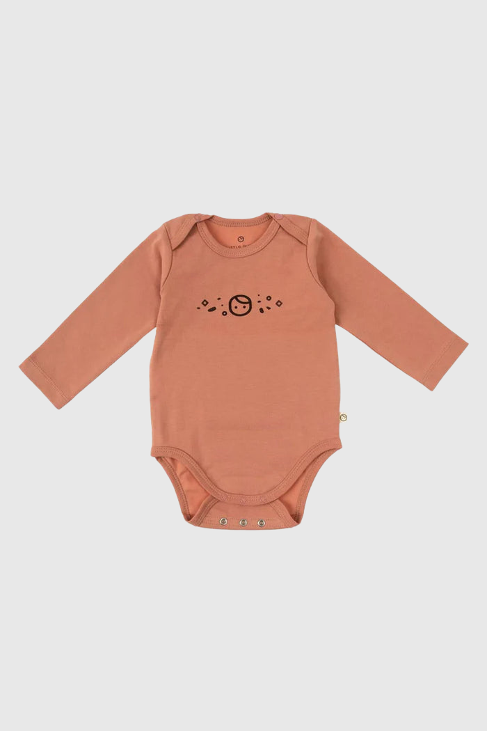 Organic Cotton Long Sleeve Bodysuit - Pink