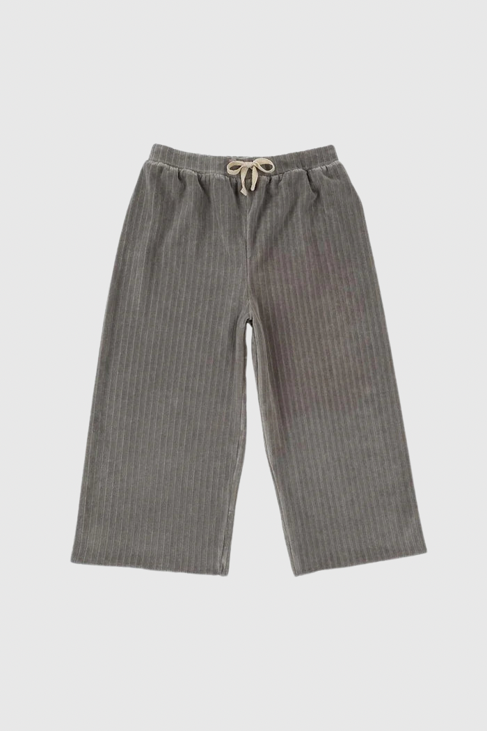 Organic Cotton Velvet Kids Pant - Grey