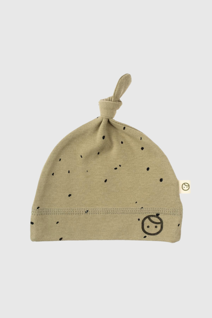 Organic Cotton Newborn Baby Hat - Cosmos Khaki