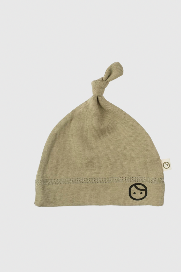 Organic Cotton Newborn Baby Hat - Khaki