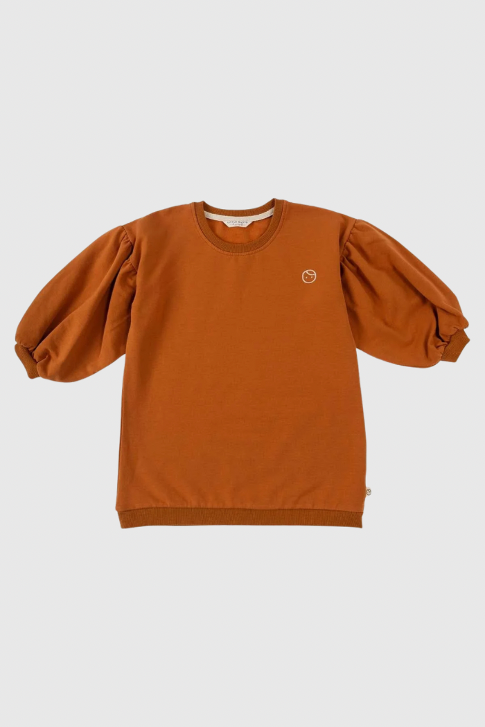 Organic Cotton Balloon Sleeve Sweatshirt - Copper