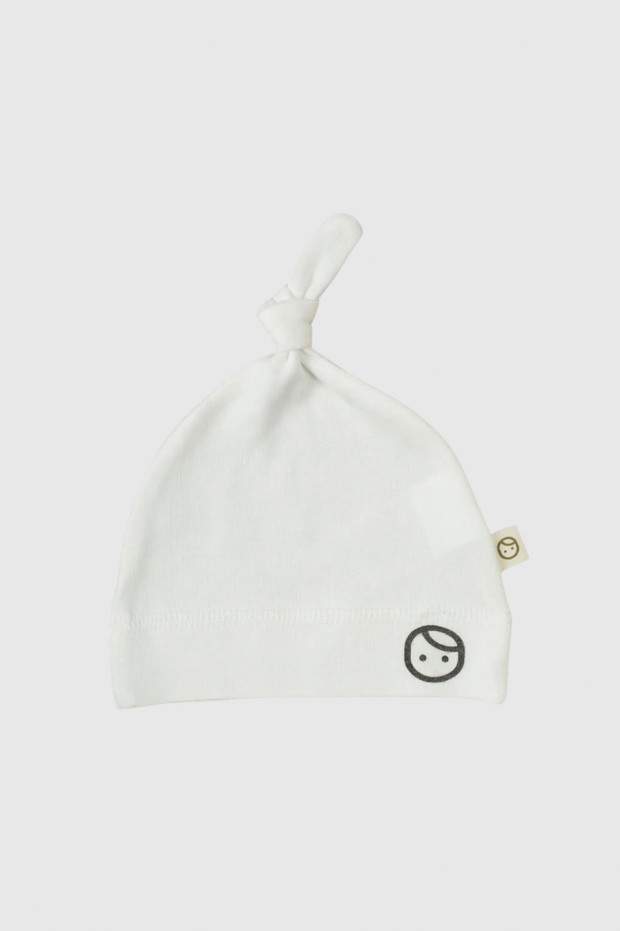 Organic Cotton Newborn Baby Hat - White
