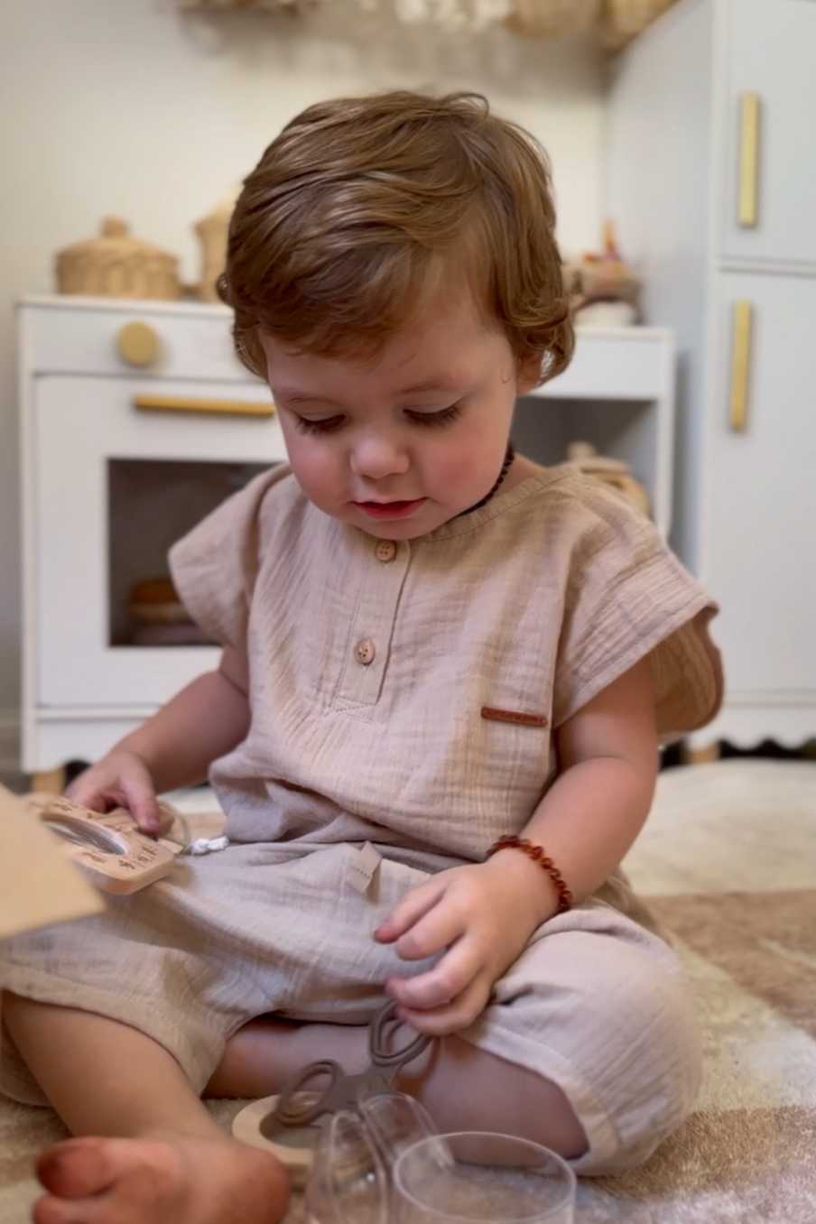 Organic Cotton Muslin Set - Beige