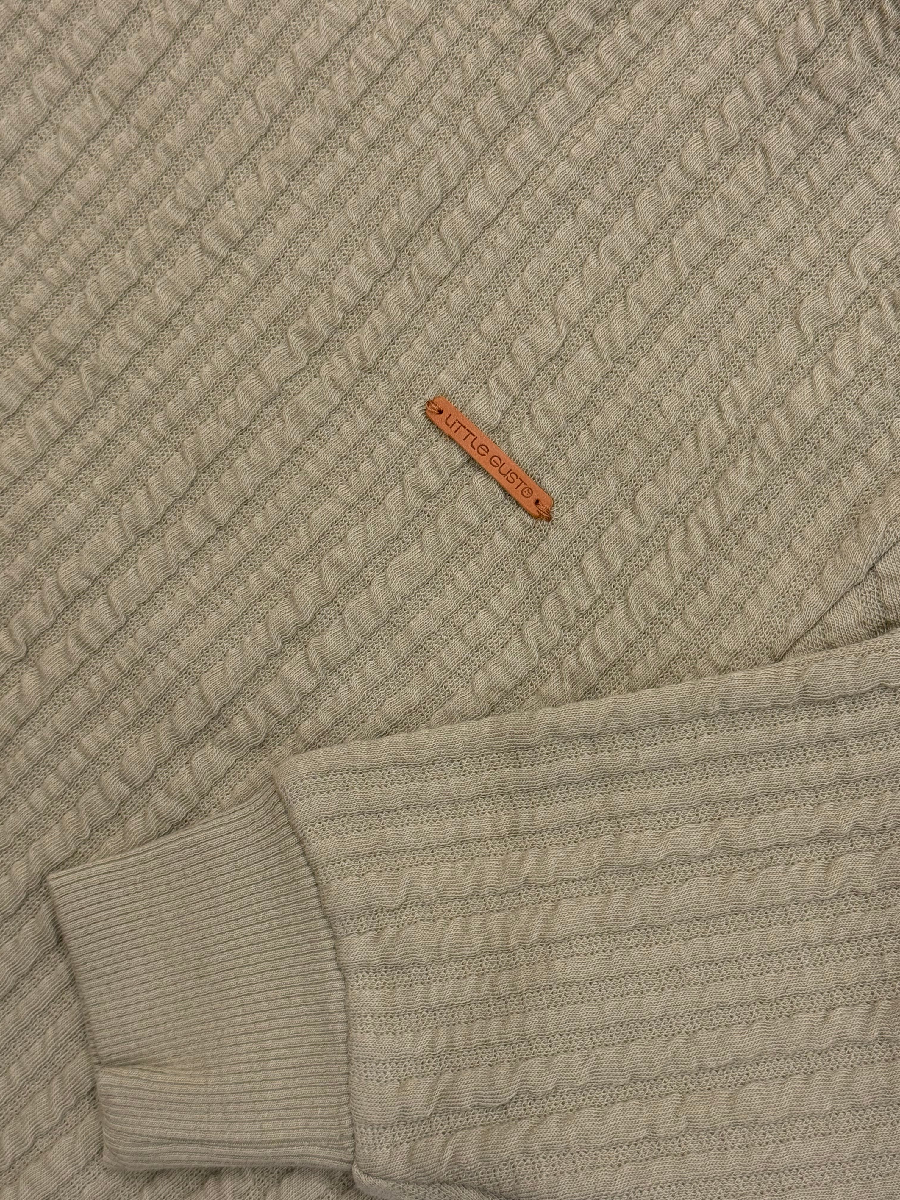 Organic Cotton Oversized Sweatshirt for Kids in Khaki | Warm