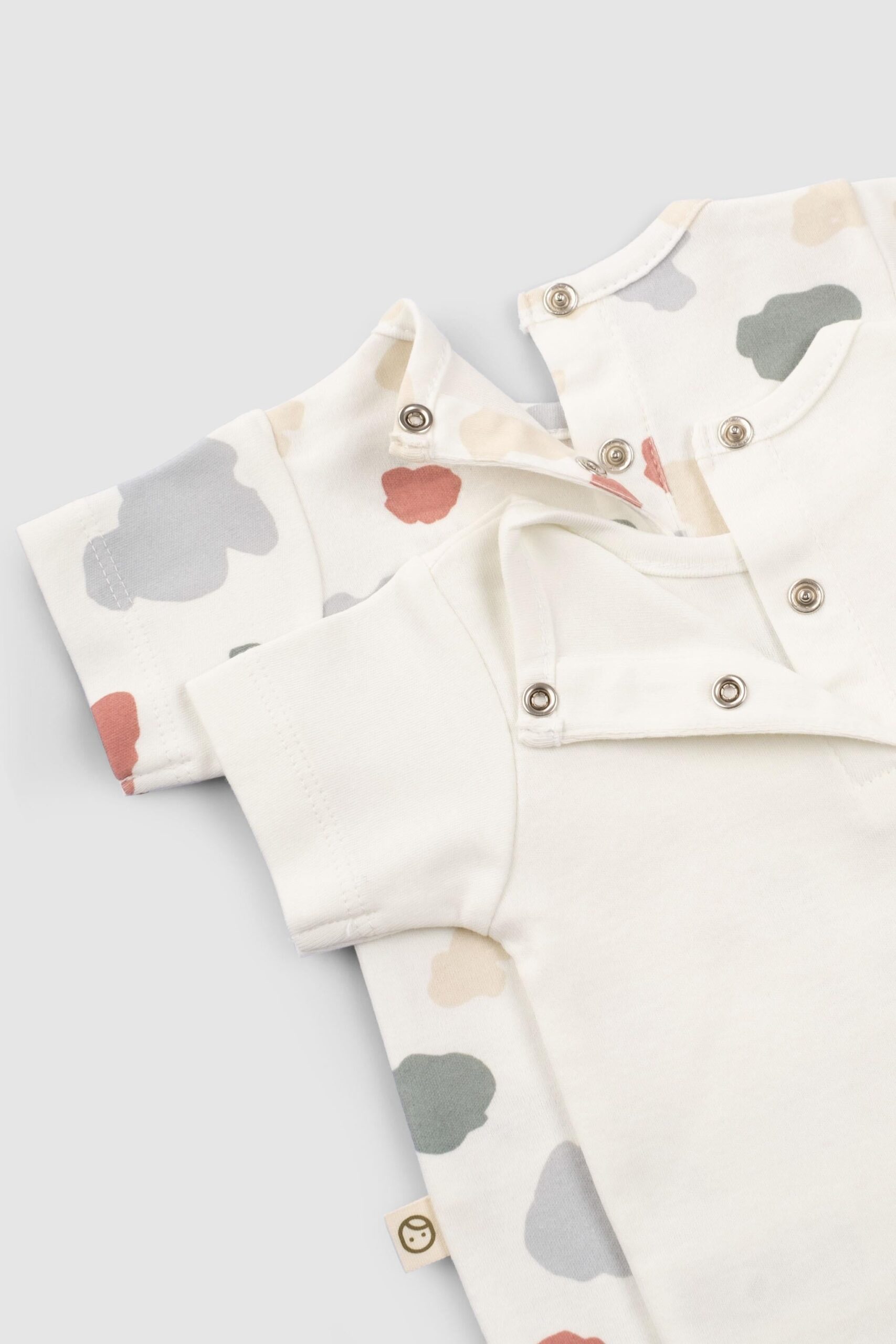 Animal Pattern Organic Cotton Short Sleeve Bodysuit Set (2 pcs) for Babies