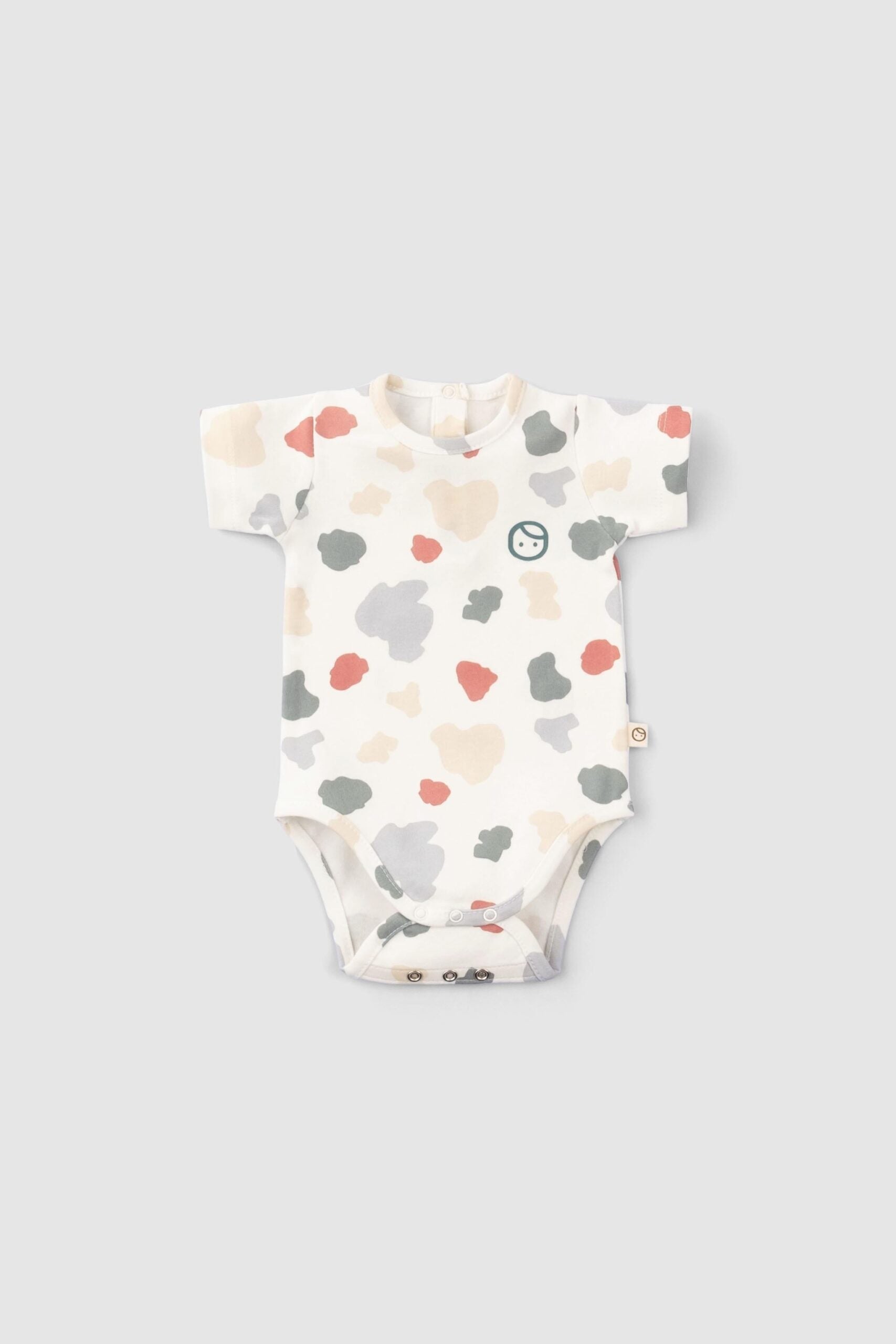Animal Pattern Organic Cotton Short Sleeve Bodysuit Set (2 pcs) for Babies