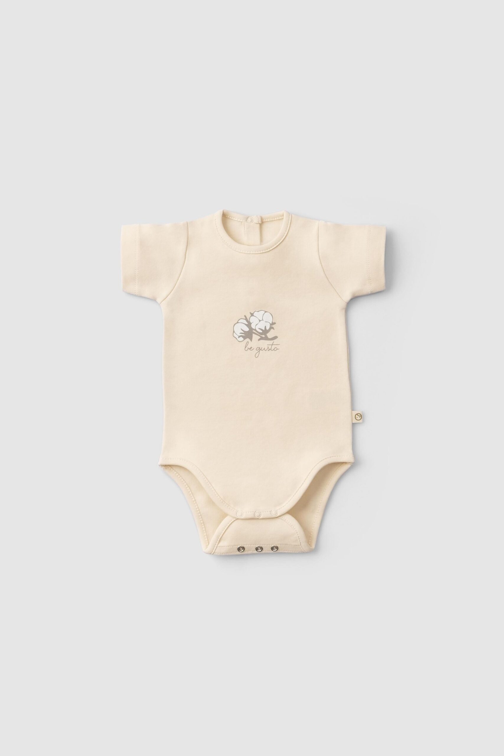 Organic Cotton Short Sleeve Bodysuit Set with Cotton Patterned ( 2 pcs )