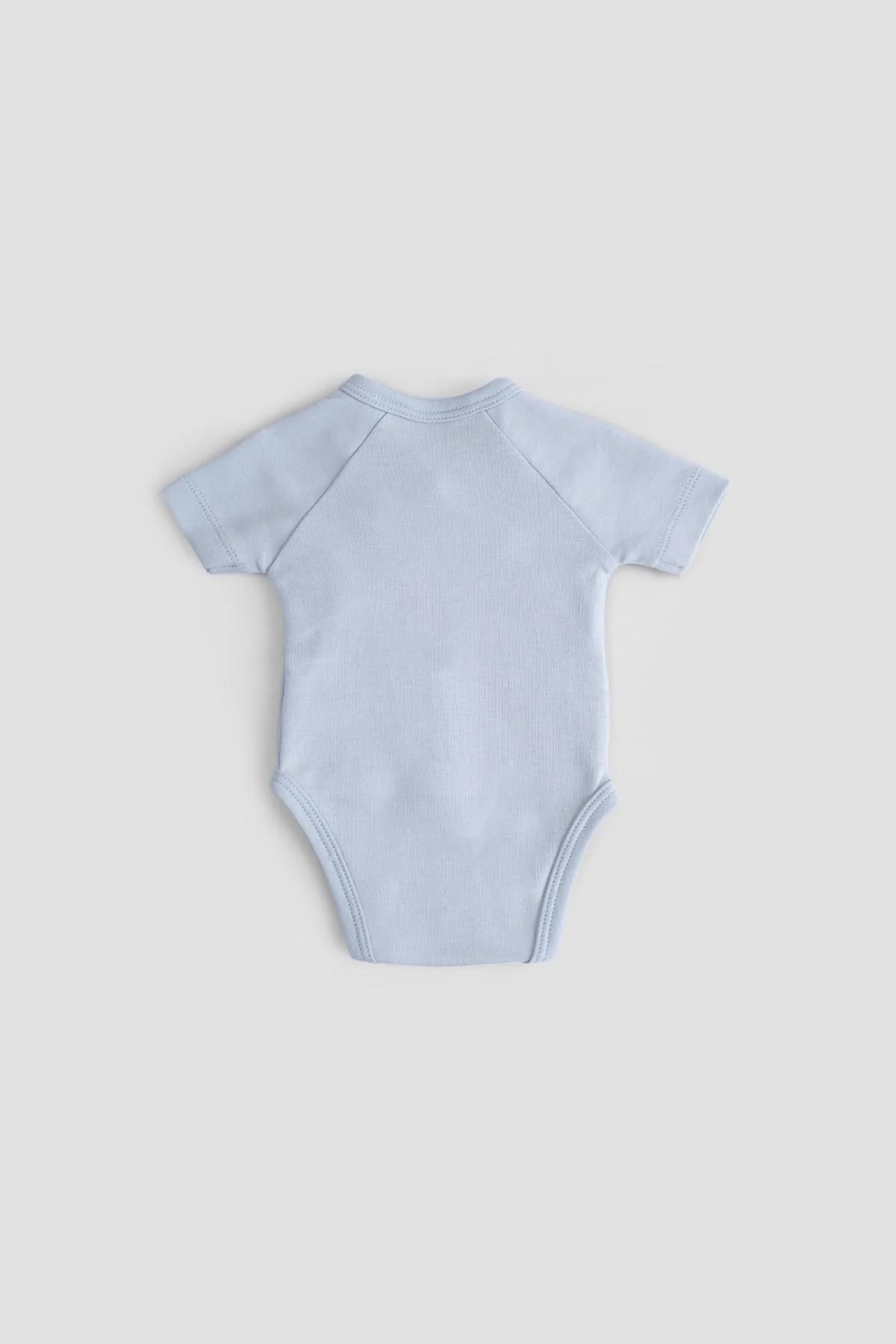 Organic Cotton Hello World Newborn Bodysuit - Blue