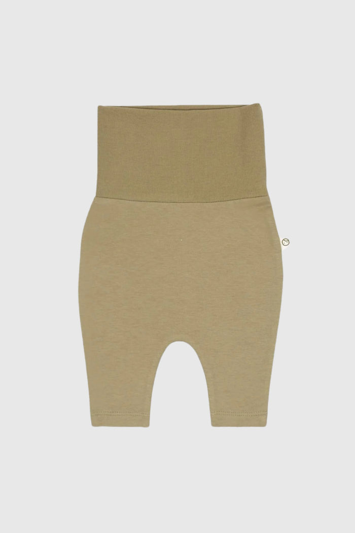 Organic Cotton High Waist Pants - Khaki for Babies