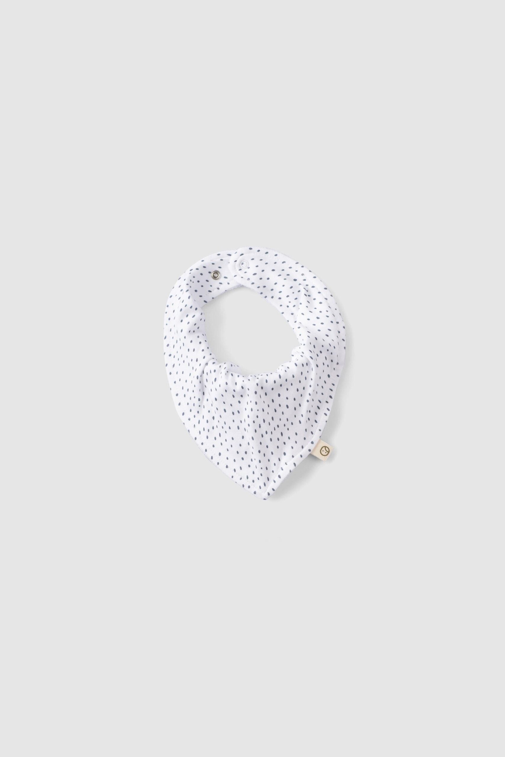 Bandana Bib Set with Marine Pattern - White | Soft & Absorbent for Babies