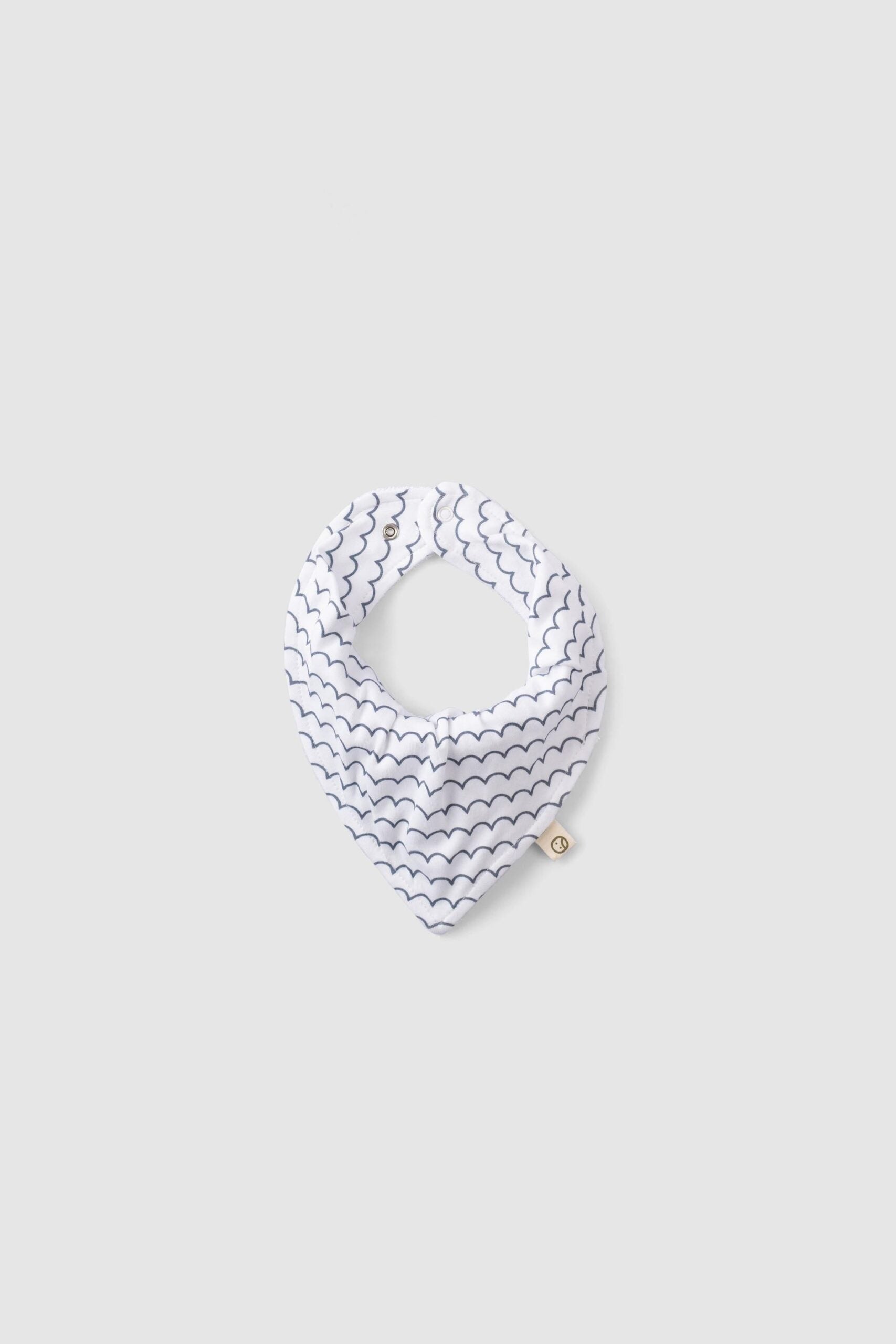 Bandana Bib Set with Marine Pattern - White | Soft & Absorbent for Babies