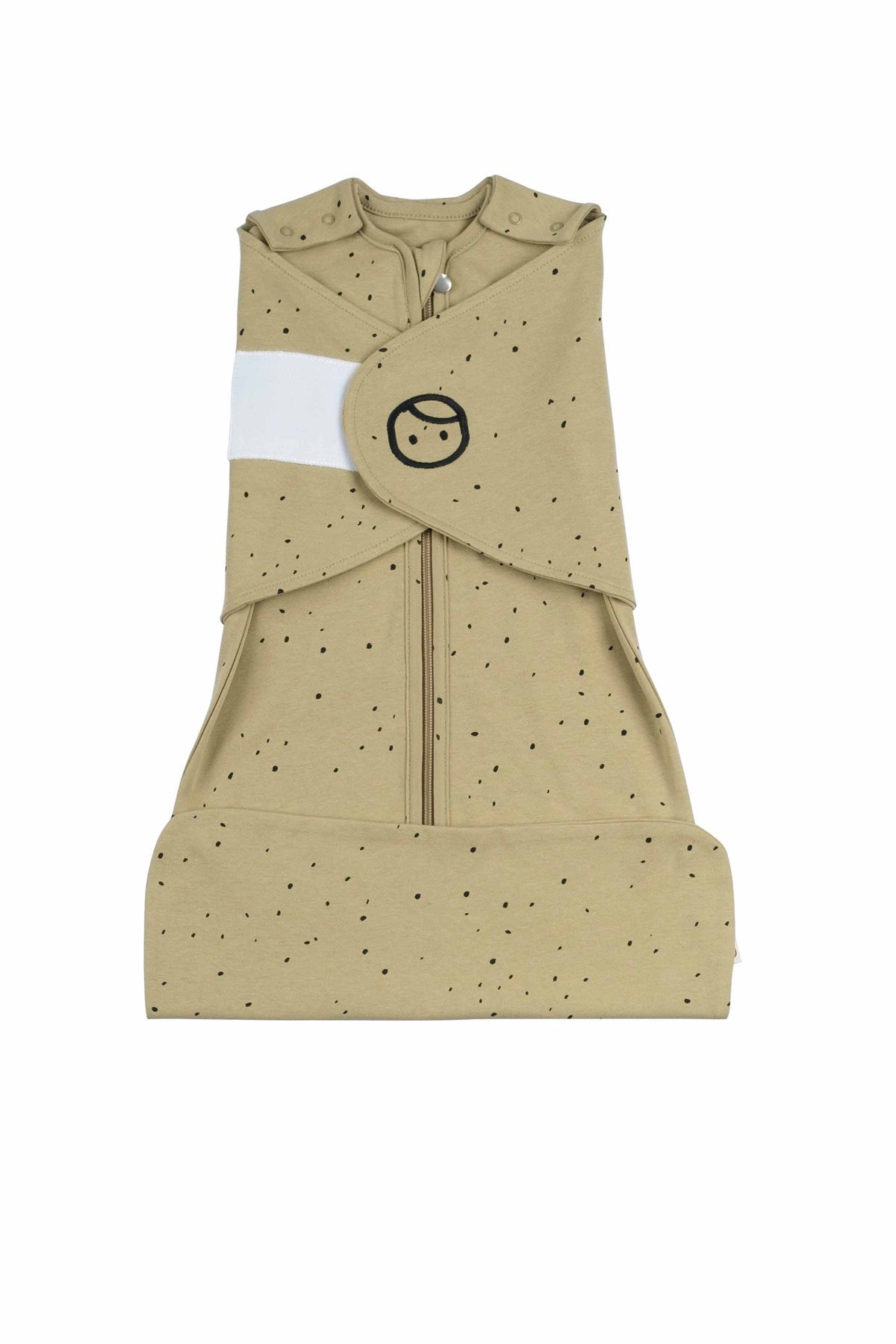 Cosmos Khaki Organic Cotton Swaddle Sleeping Bag - Soft & Cozy