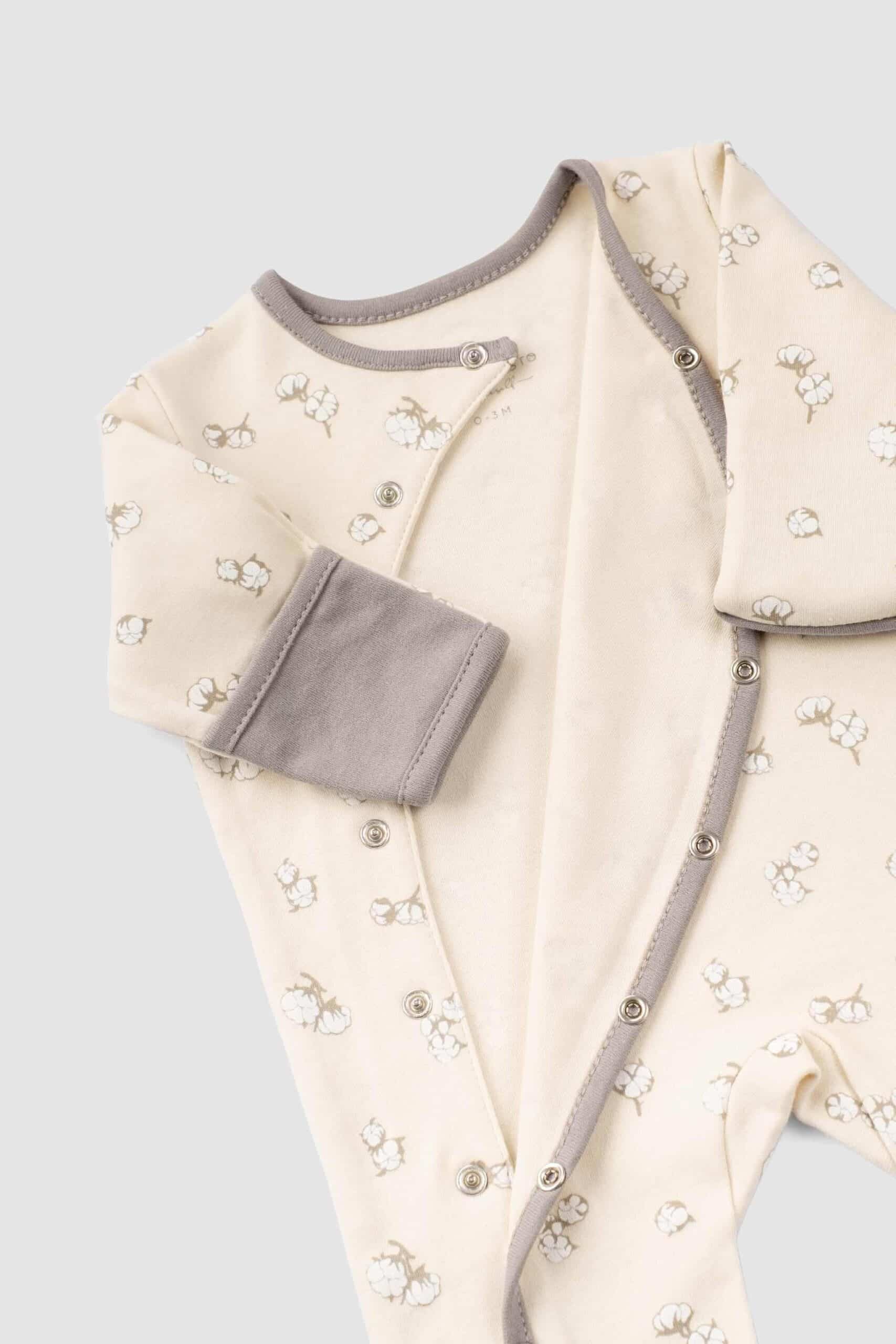 Organic Cotton Footed Onesie with Cotton Print | Soft and Adorable