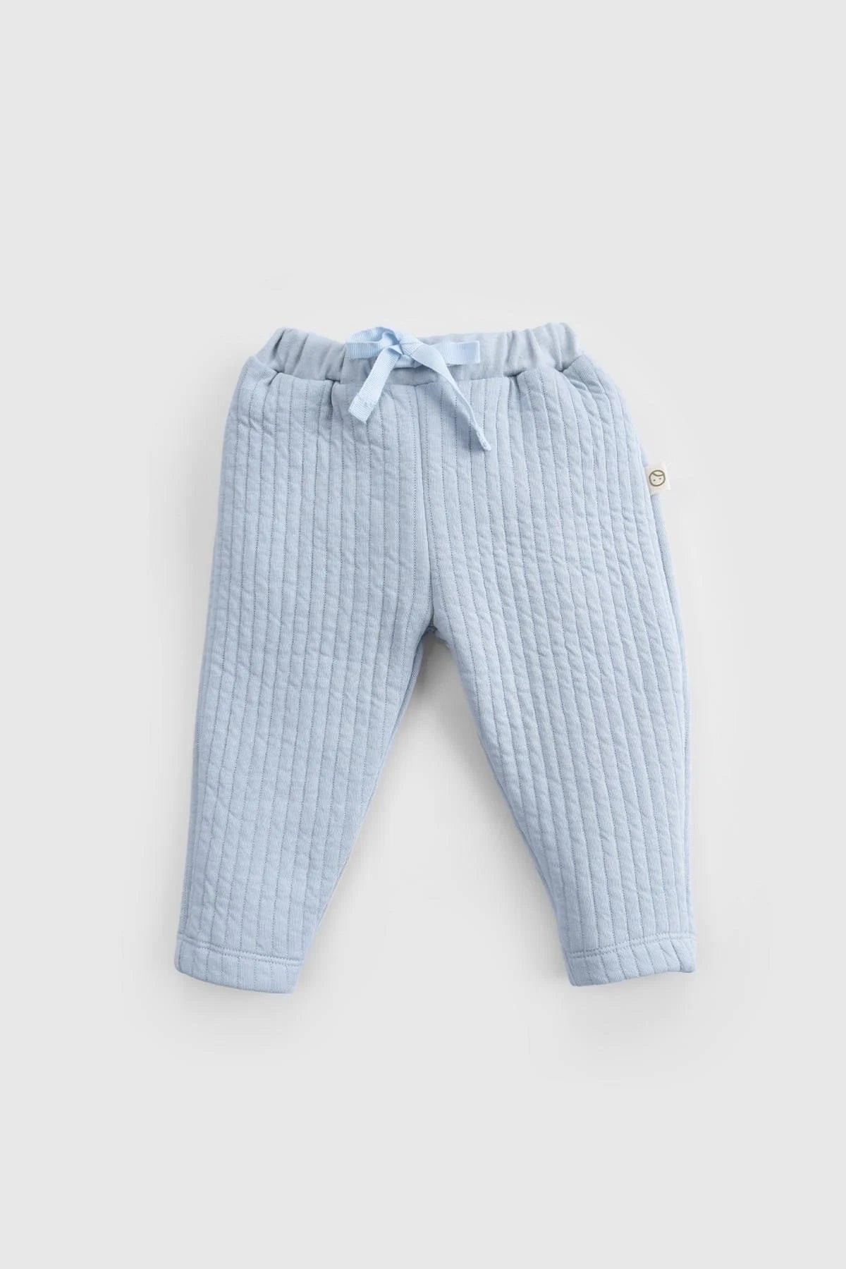 Organic Cotton Quilted Baby Tracksuit Set - Blue