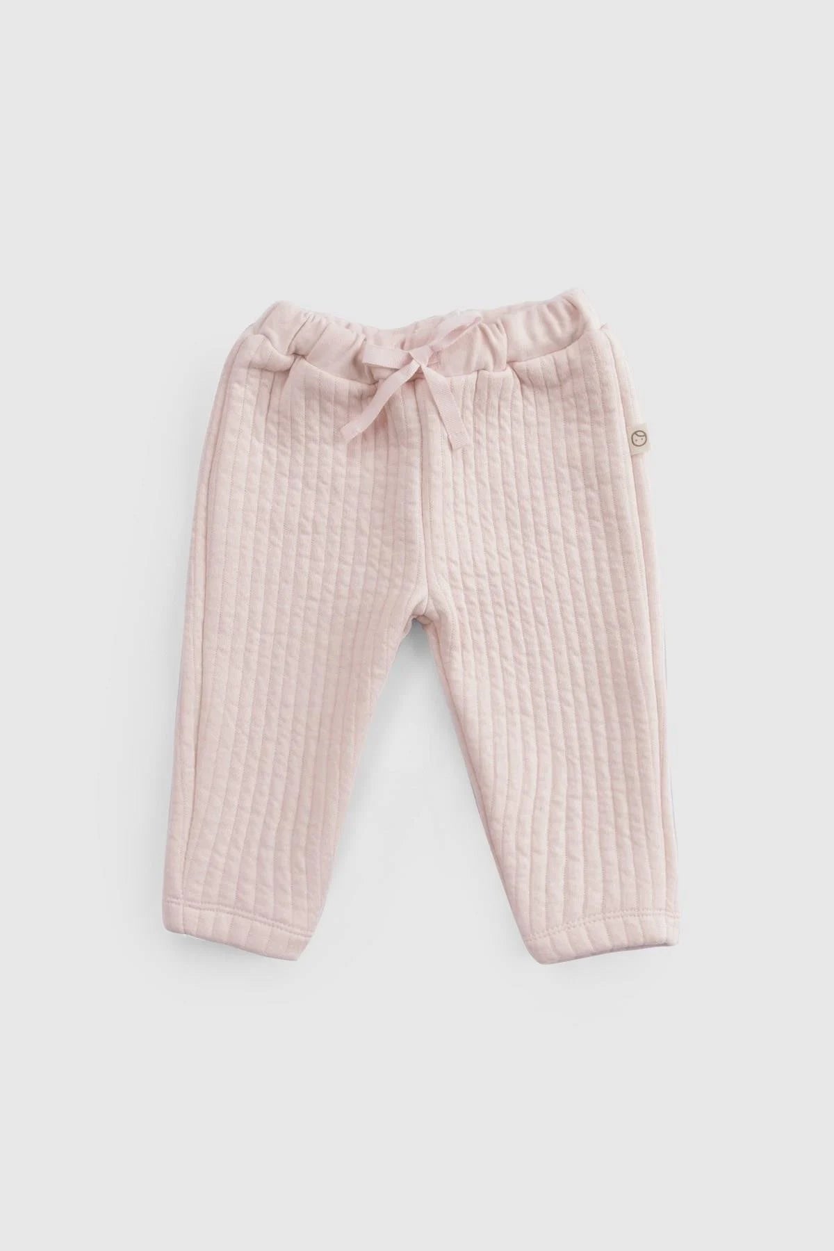 Organic Cotton Quilted Baby Tracksuit Set - Pink