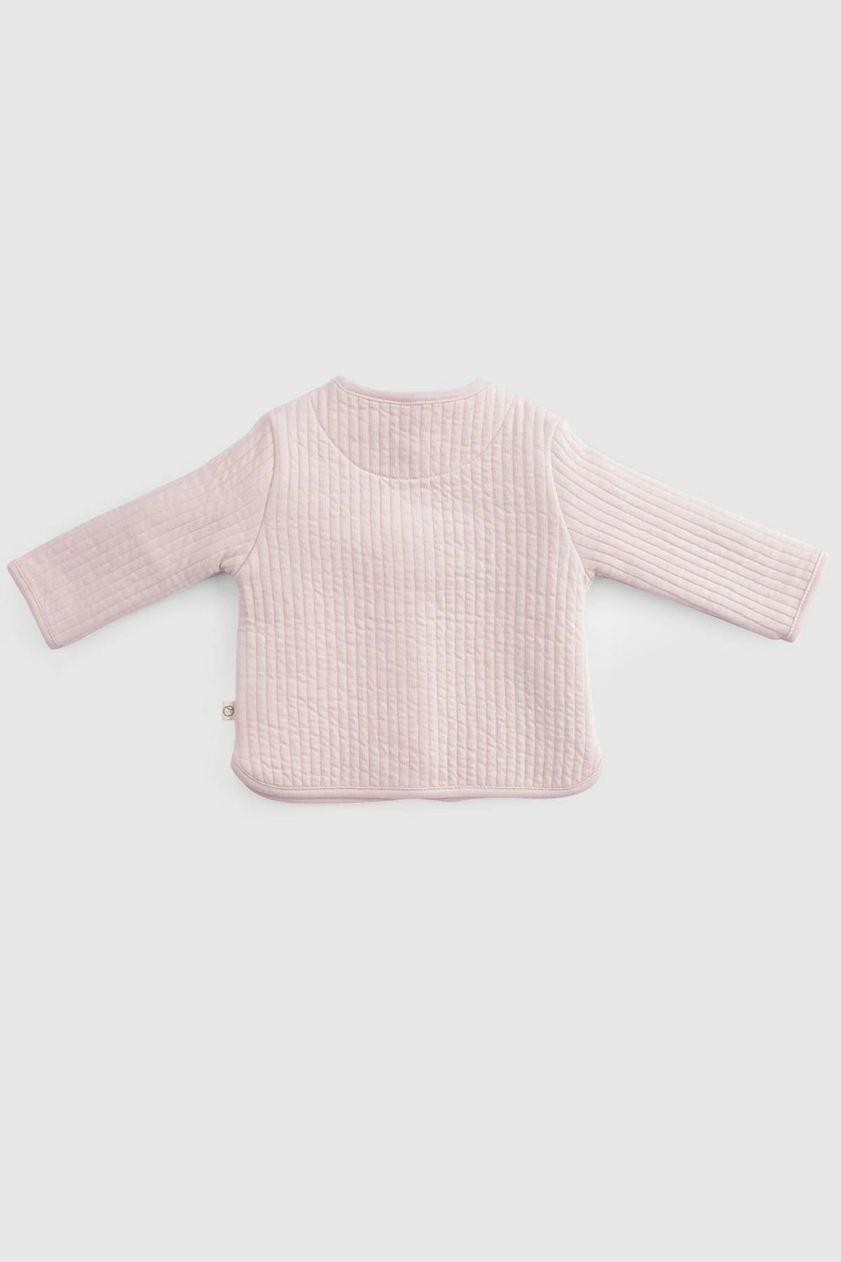 Organic Cotton Quilted Baby Tracksuit Set - Pink