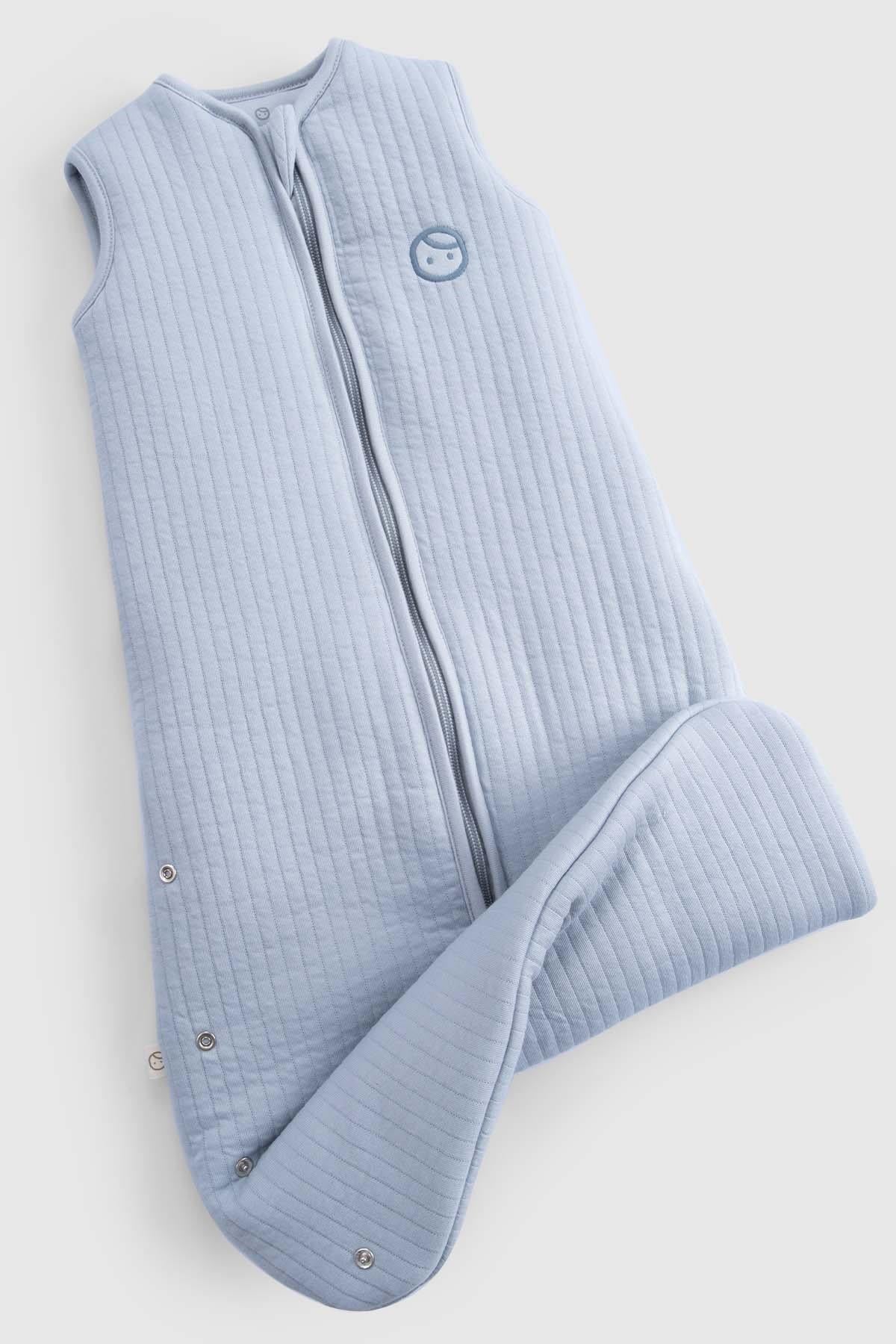 Organic Cotton Quilted Sleeping Bag - Blue