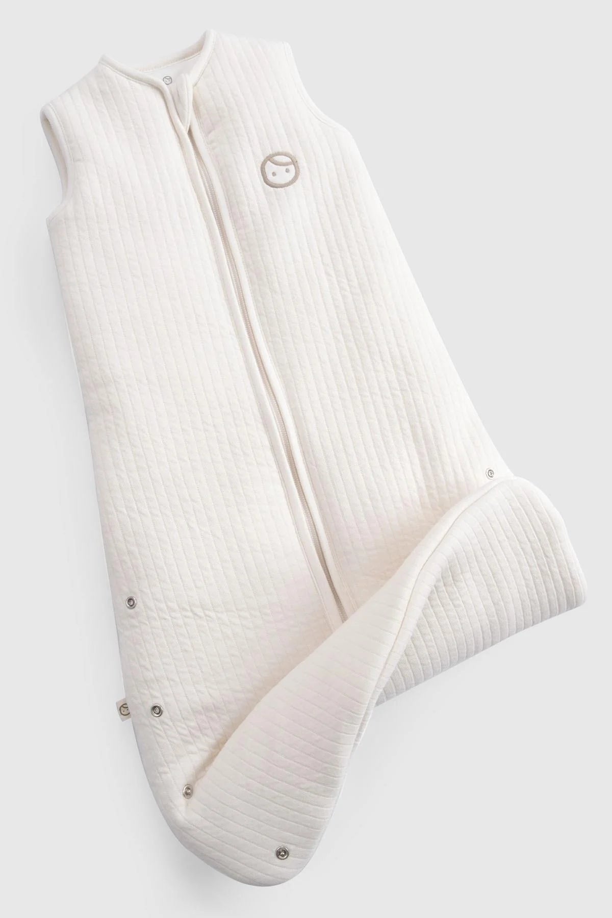 Organic Cotton Quilted Sleeping Bag - White