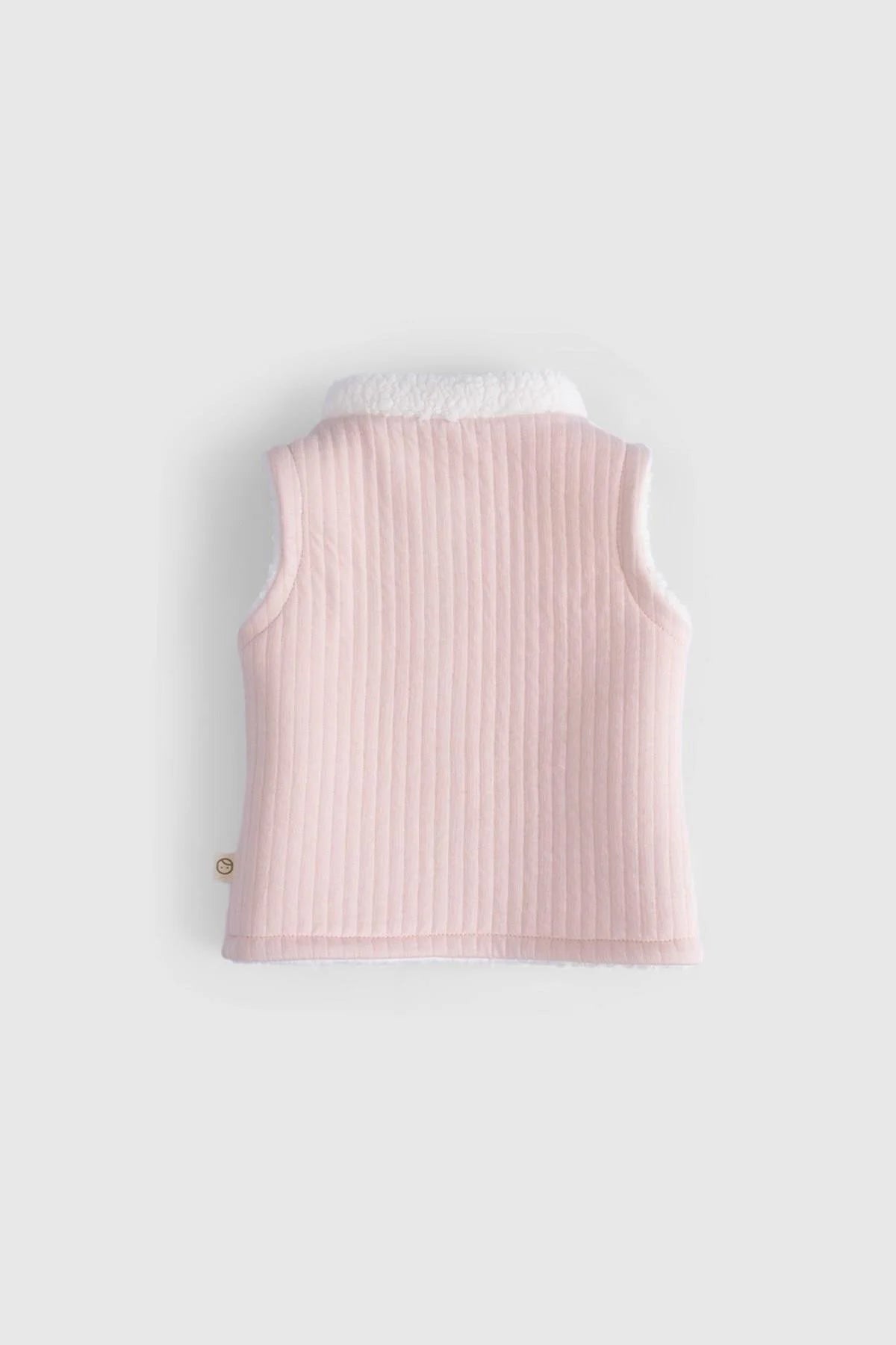 Organic Cotton Wellsoft Double Sided Baby Vest - Pink