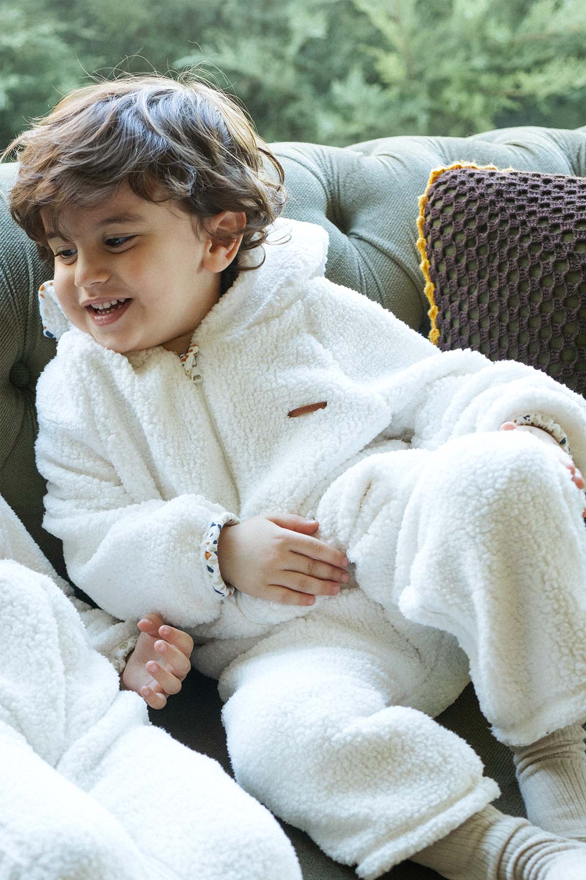 White Teddy Onesie with Hoodie - Soft, Cozy & Warm for Babies