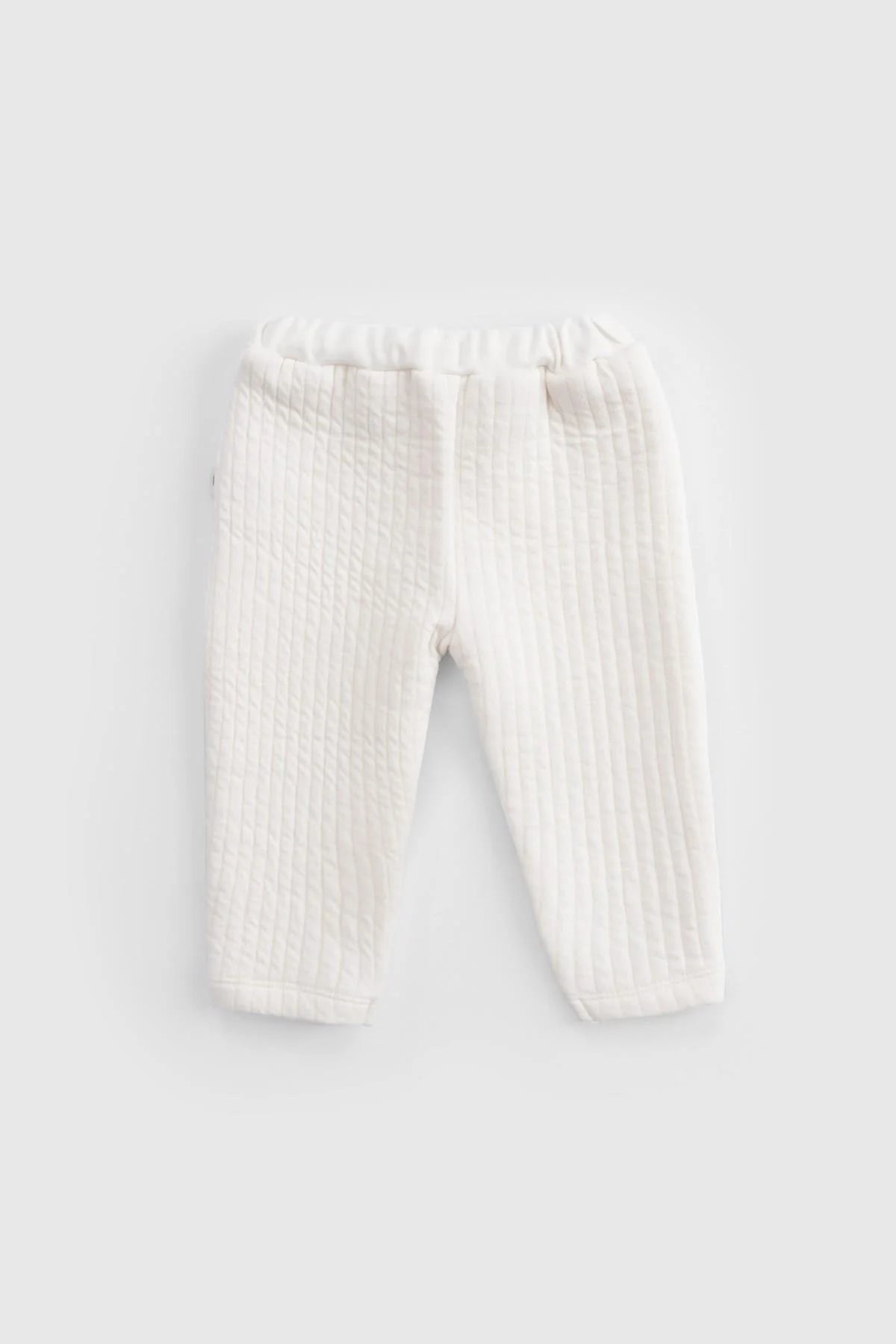 Organic Cotton Quilted Baby Tracksuit Set - White