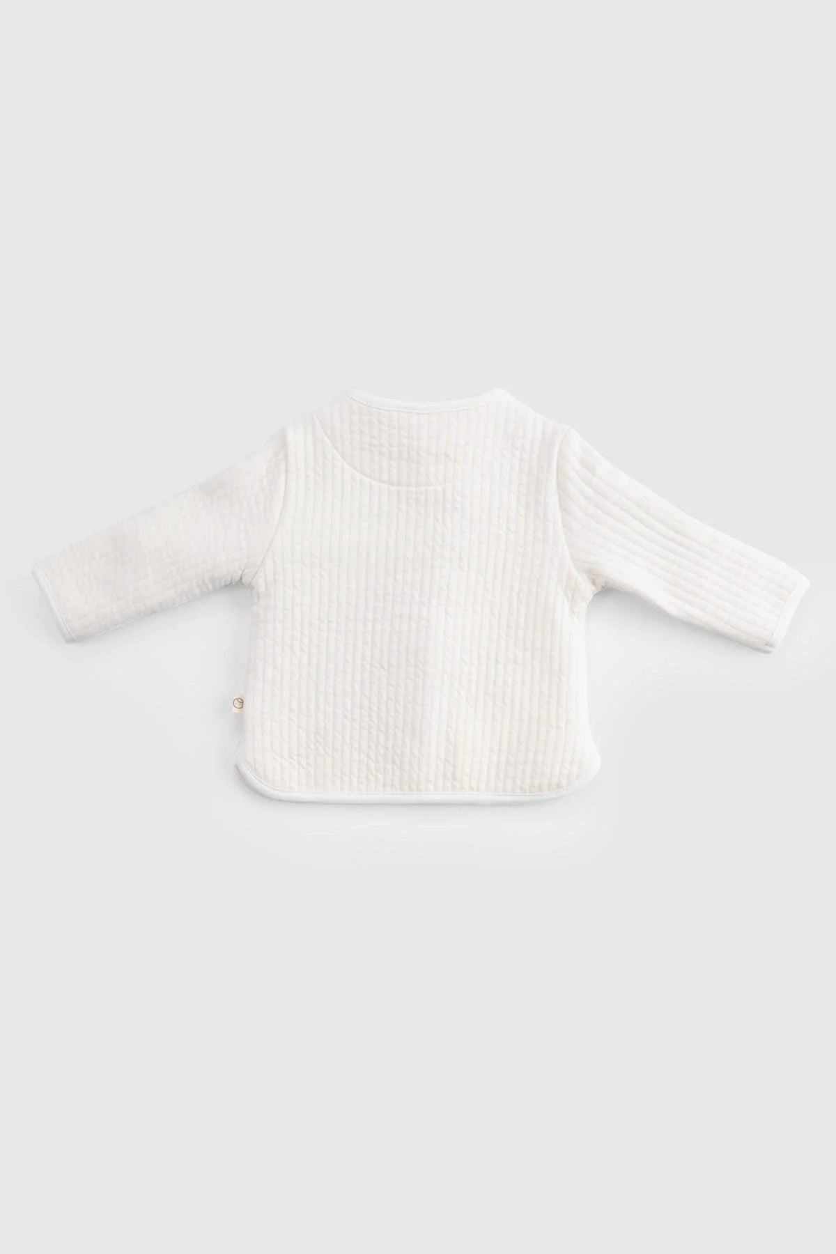Organic Cotton Quilted Baby Tracksuit Set - White