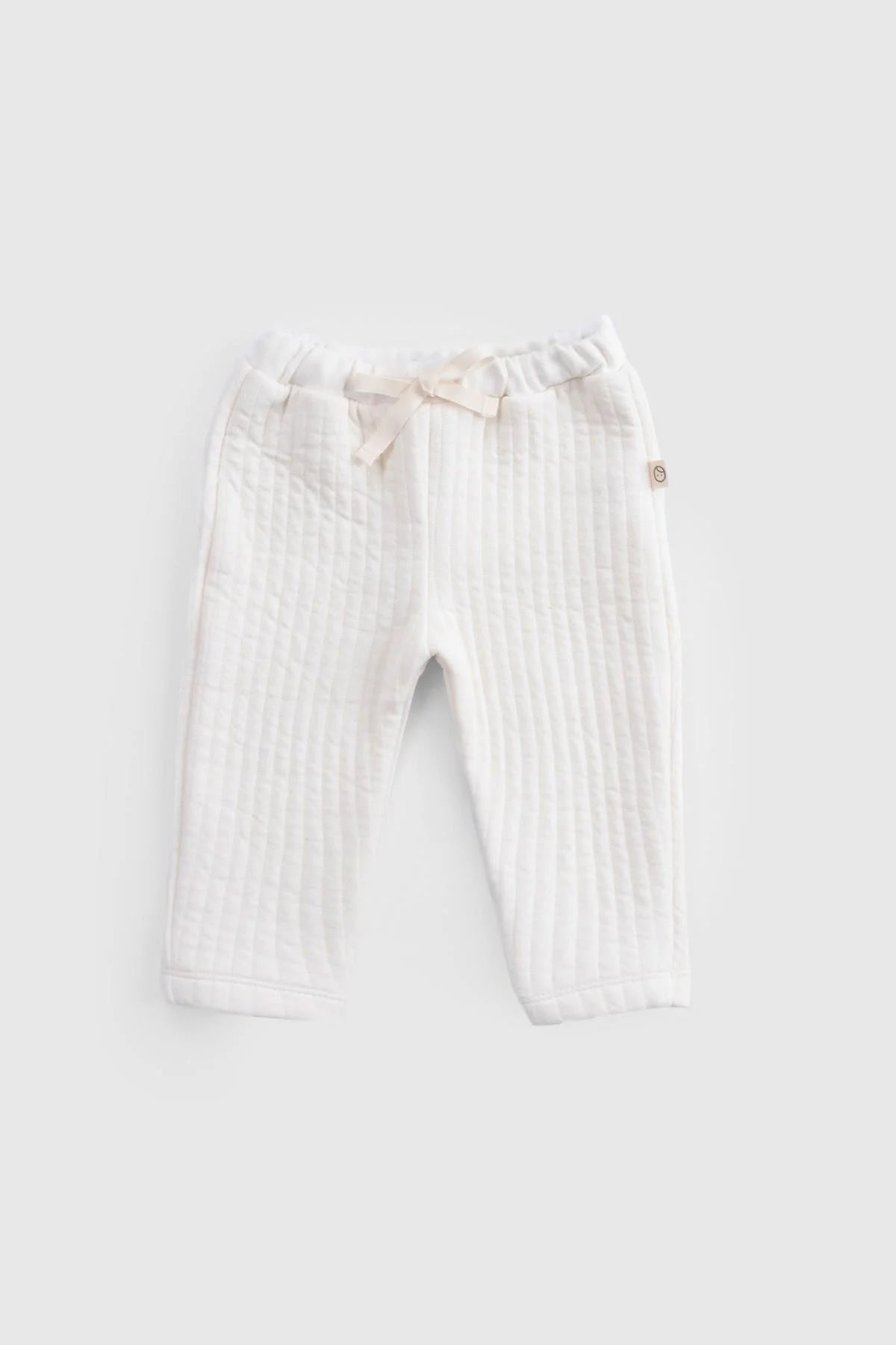 Organic Cotton Quilted Baby Tracksuit Set - White