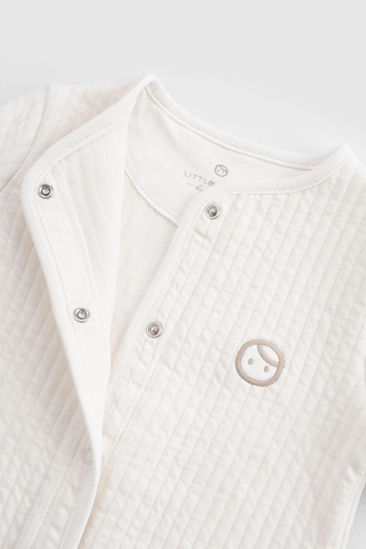 Organic Cotton Quilted Baby Tracksuit Set - White