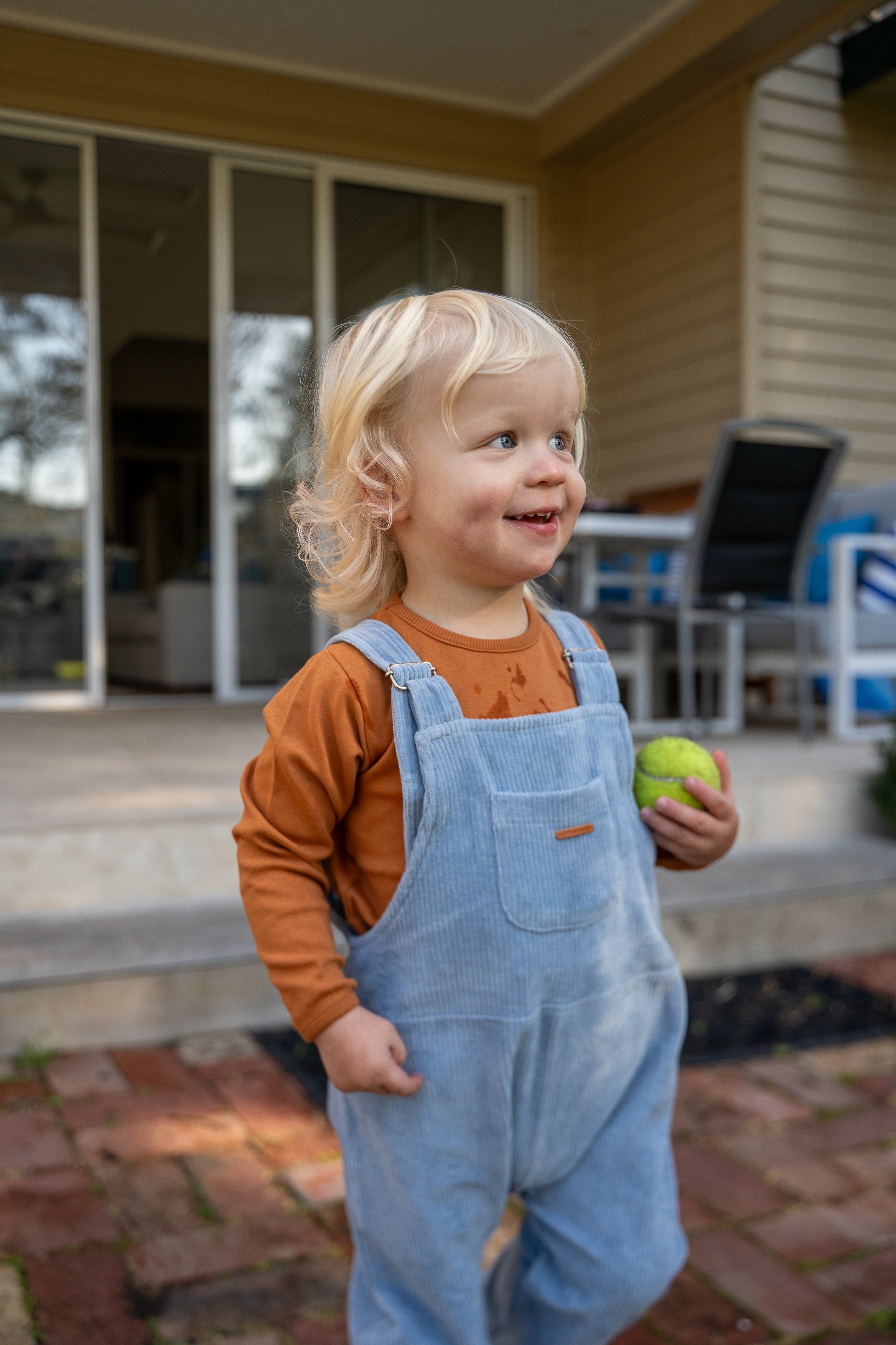 Velvet Overall - Blue