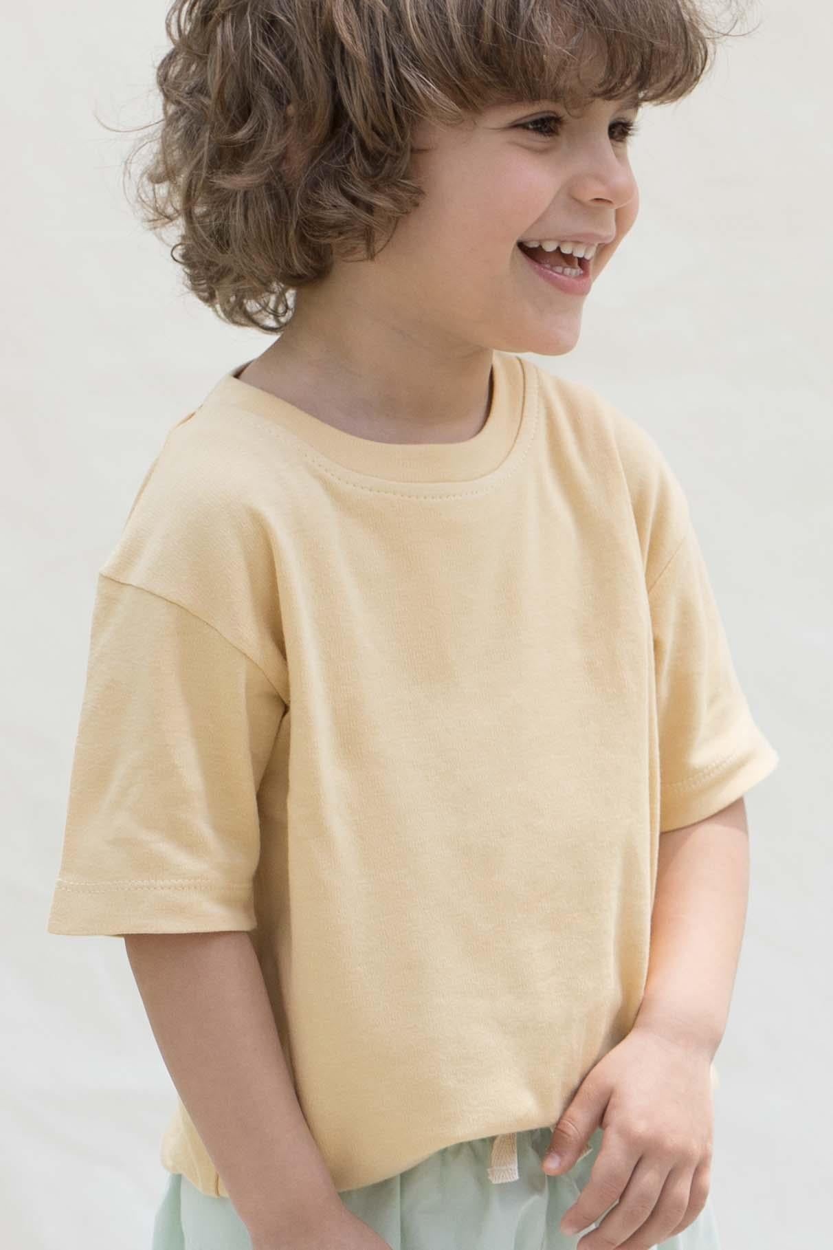 Bamboo Oversized T-Shirt - Yellow | Kids Wear