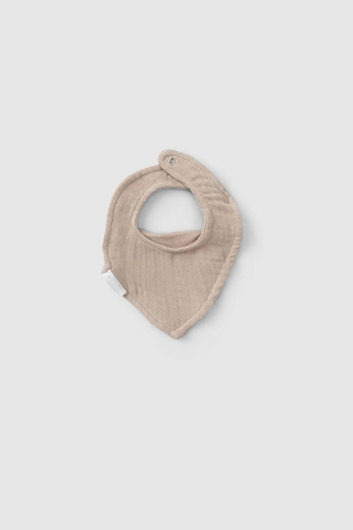 Organic Cotton Muslin Bandana Bib - Beige