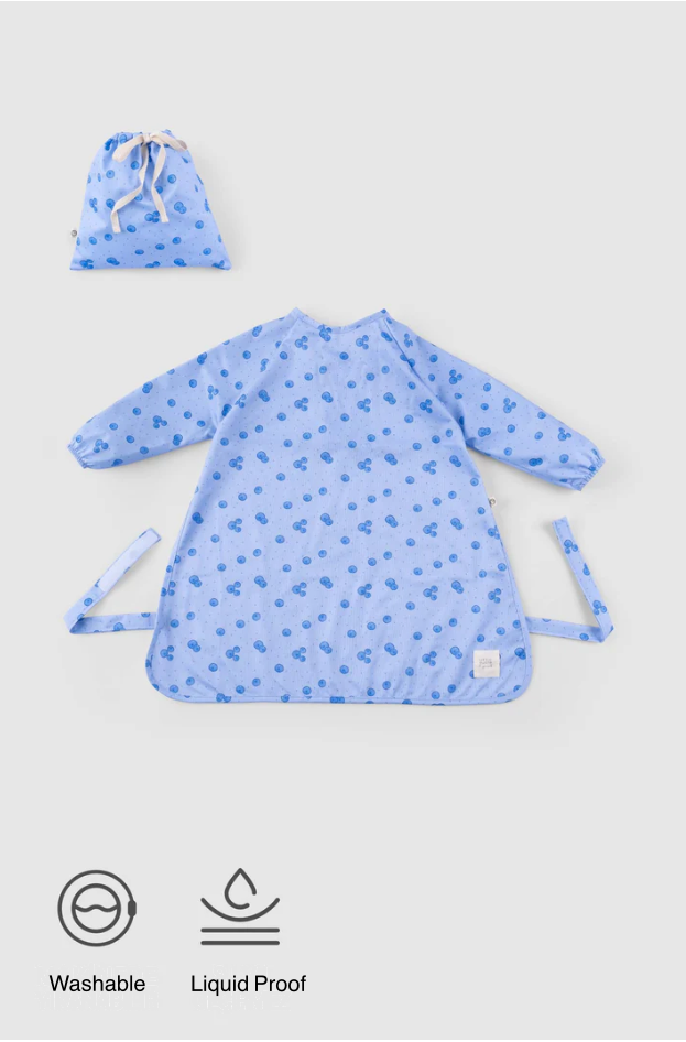 Liquid Proof Smock for BLW - Blueberry Pattern | Waterproof 