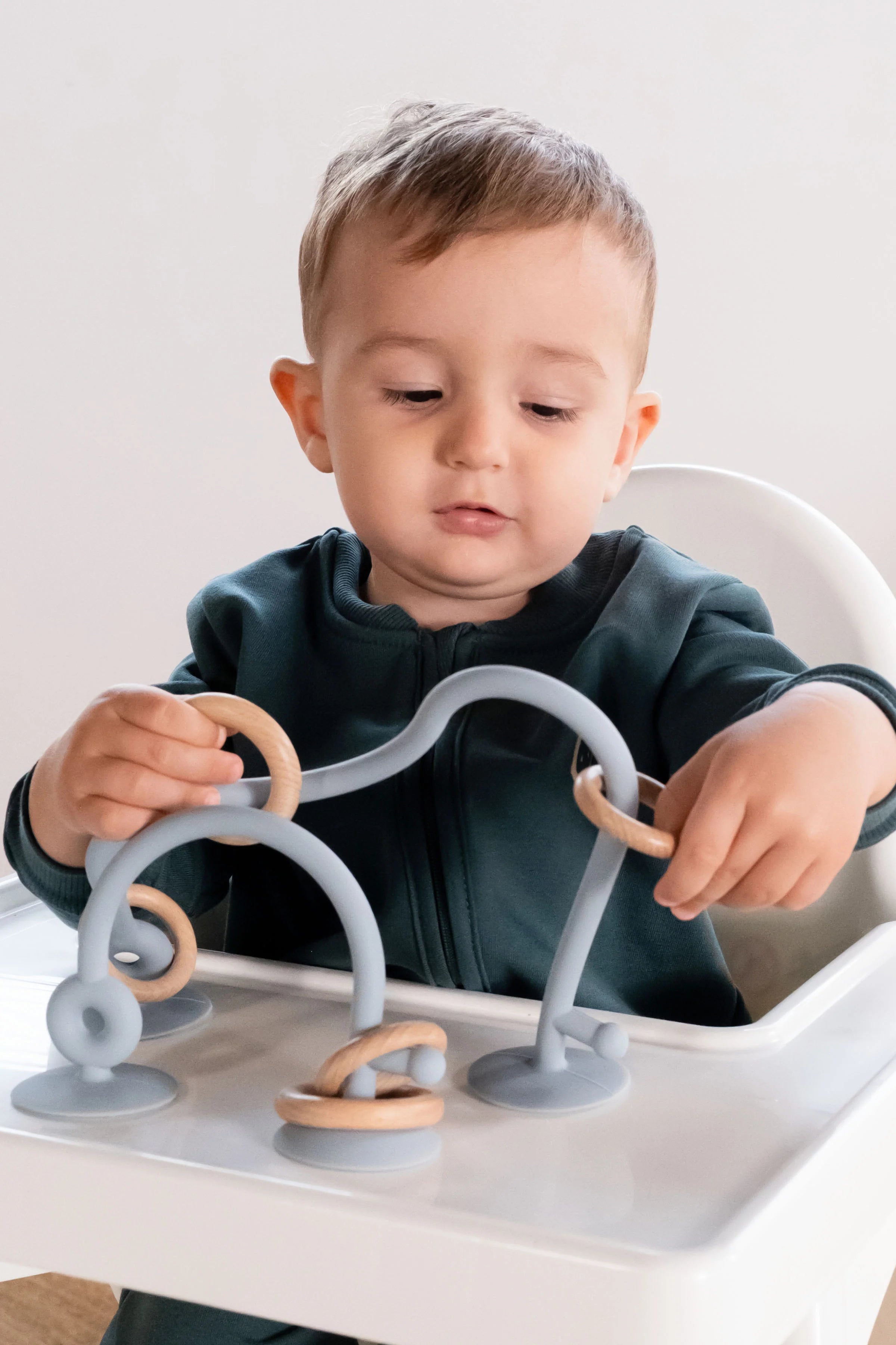 Silicone Educational High Chair Toy - Blue