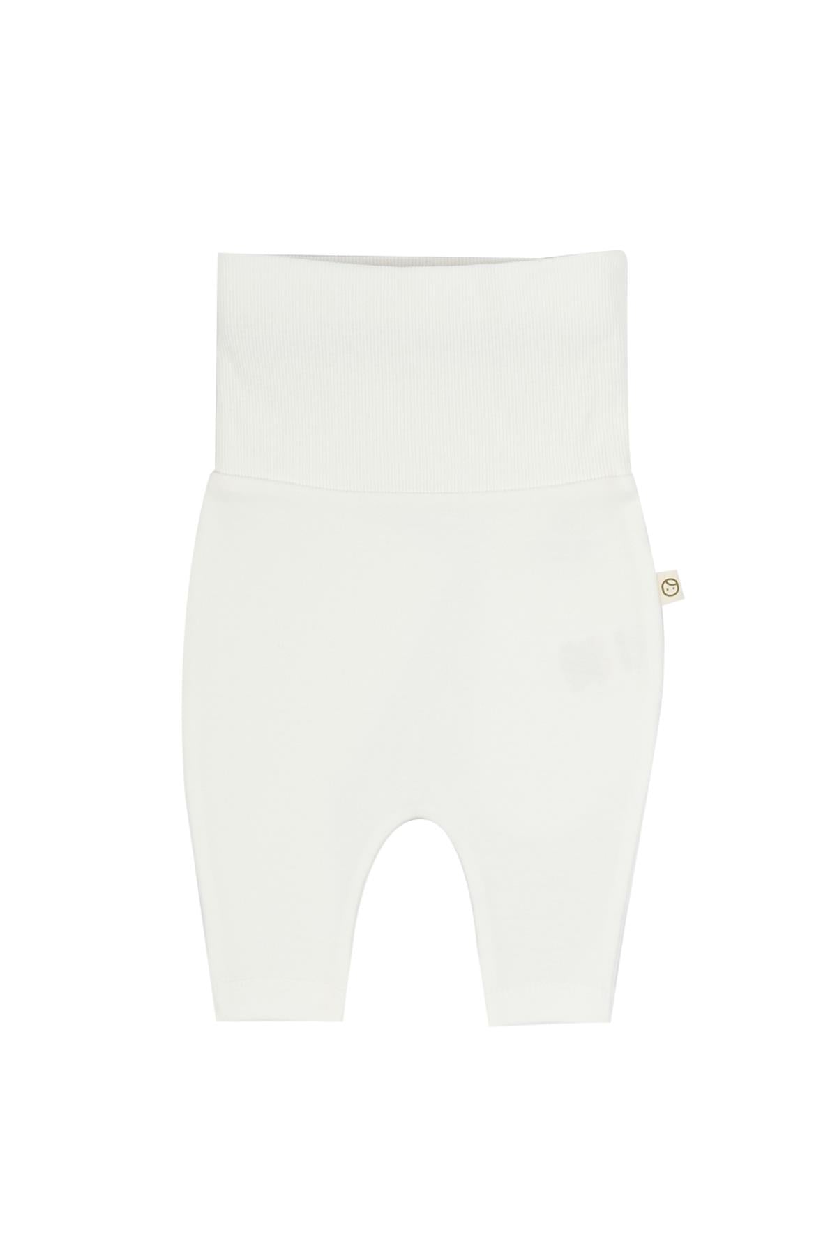 Organic Cotton High Waist Leggings - White for Babies