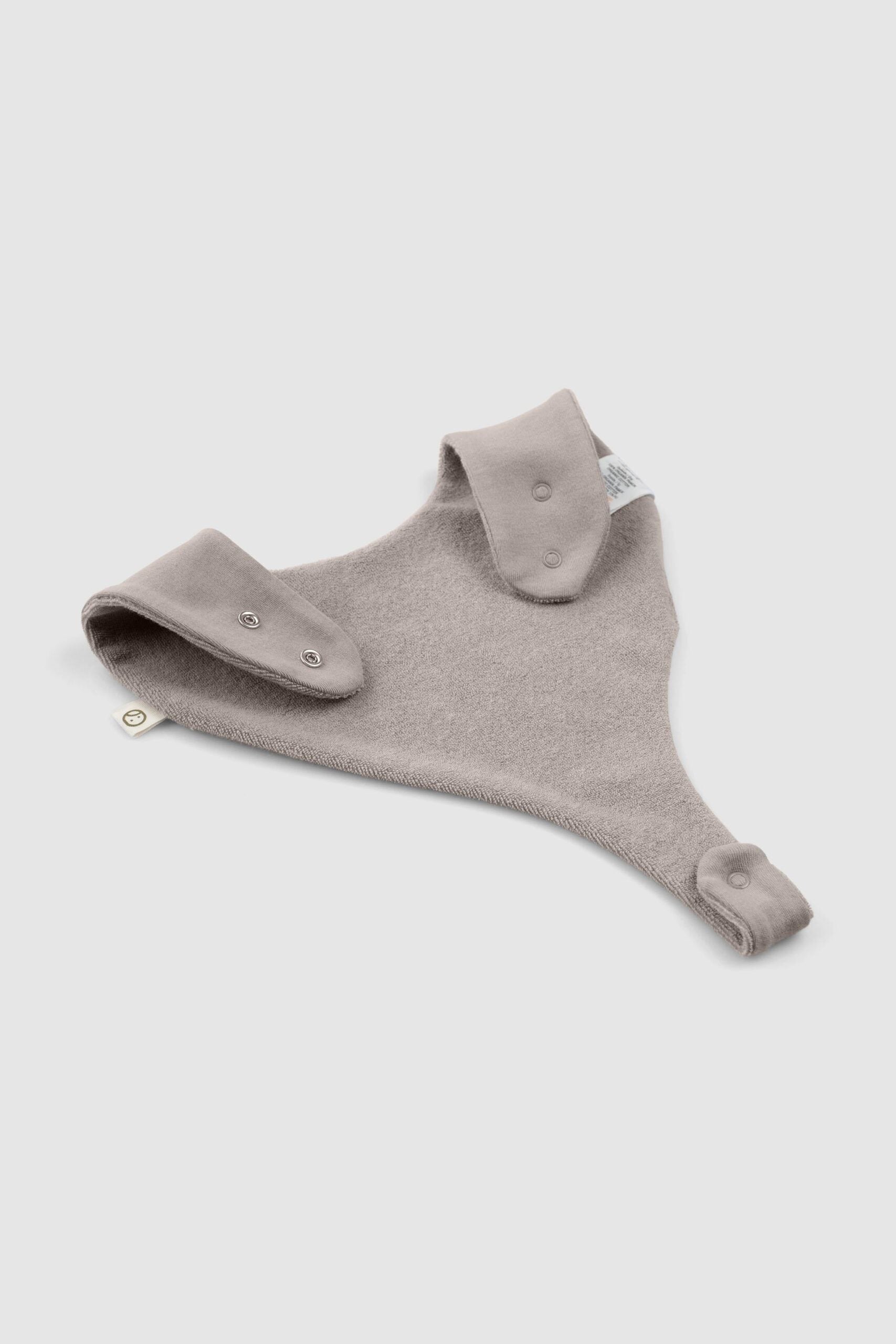 Liquid Proof Organic Cotton Dummy Bib - Grey with Print | Soft & Eco-Friendly