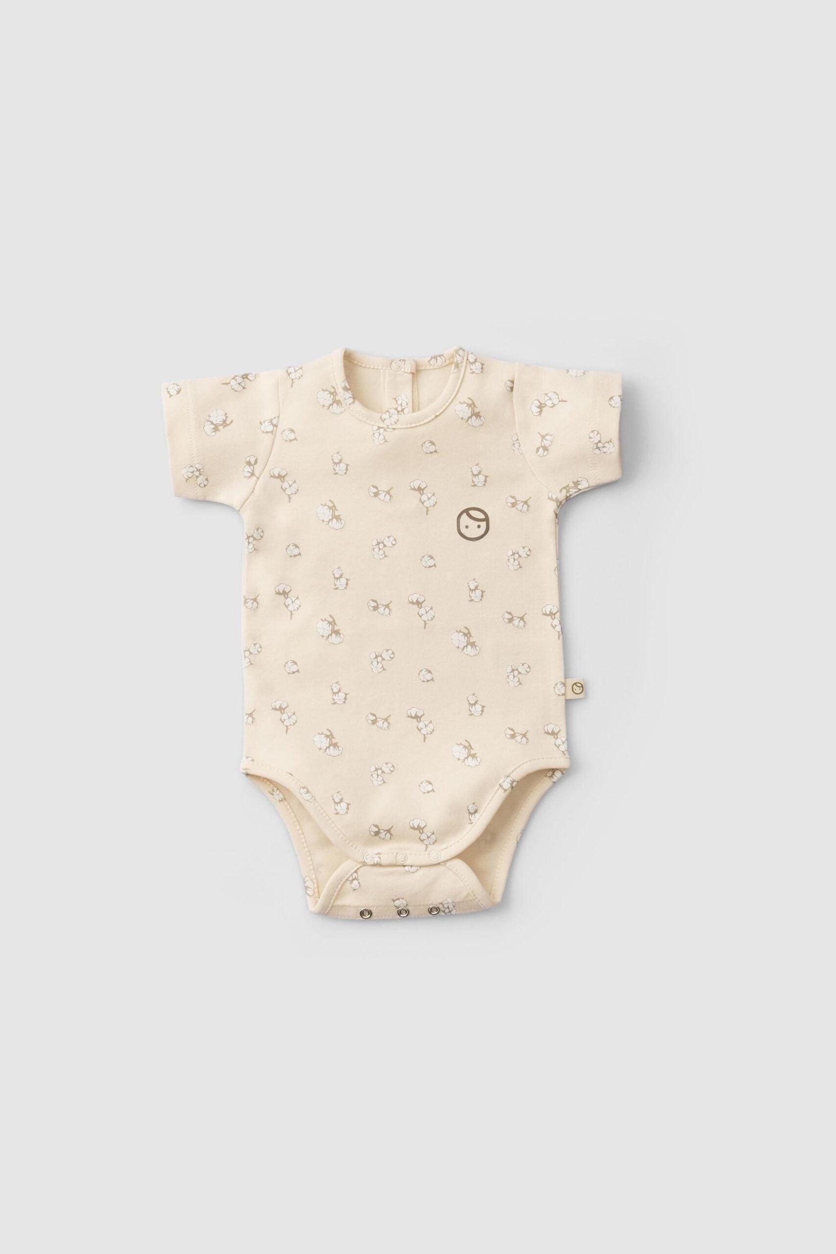 Organic Cotton Short Sleeve Bodysuit Set with Cotton Patterned ( 2 pcs )